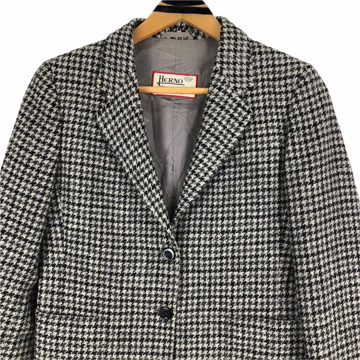 Herno Herno Confezioni Di Lusso Houndstooth Pattern Blazer Size 42S - 5 Thumbnail
