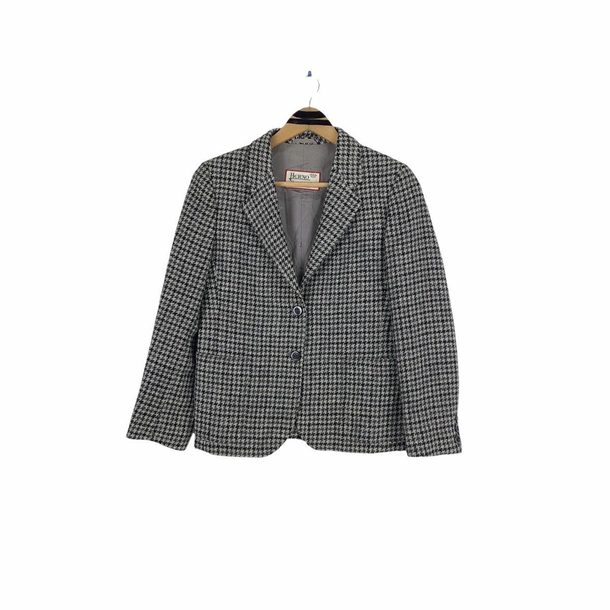 Herno Herno Confezioni Di Lusso Houndstooth Pattern Blazer Size 42S - 2 Thumbnail