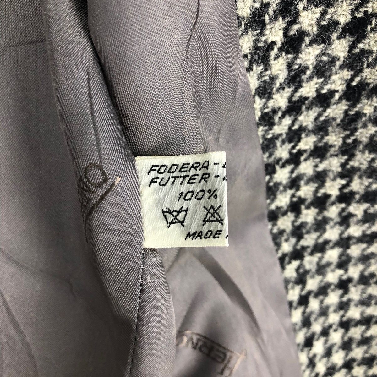 Herno Herno Confezioni Di Lusso Houndstooth Pattern Blazer Size 42S - 10 Thumbnail
