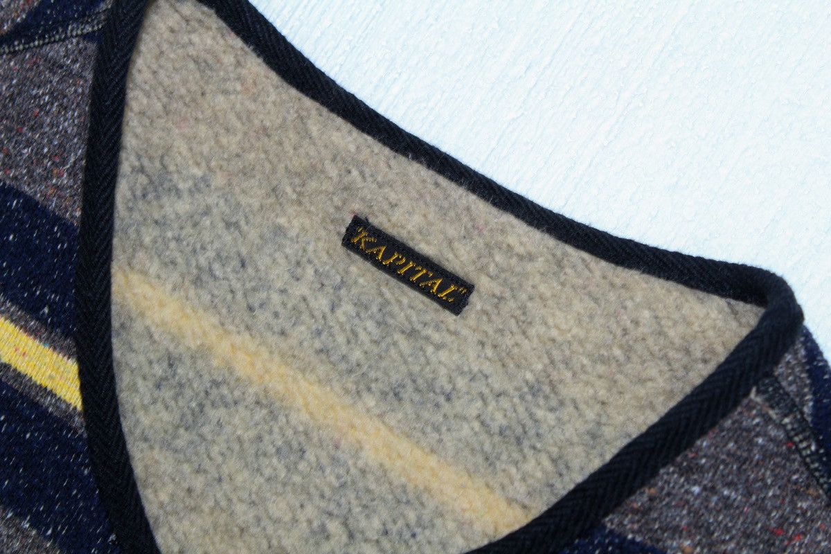 Kapital Striped Fleece Vest Size US M / EU 48-50 / 2 - 2 Thumbnail