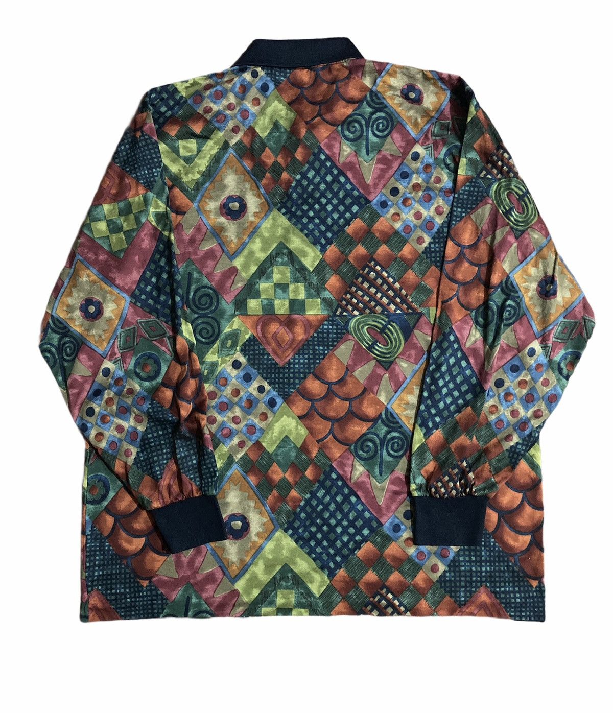 Givenchy Vintage Givenchy Abstract Retro Longsleeve Polo Shirt Size US XL / EU 56 / 4 - 2 Thumbnail