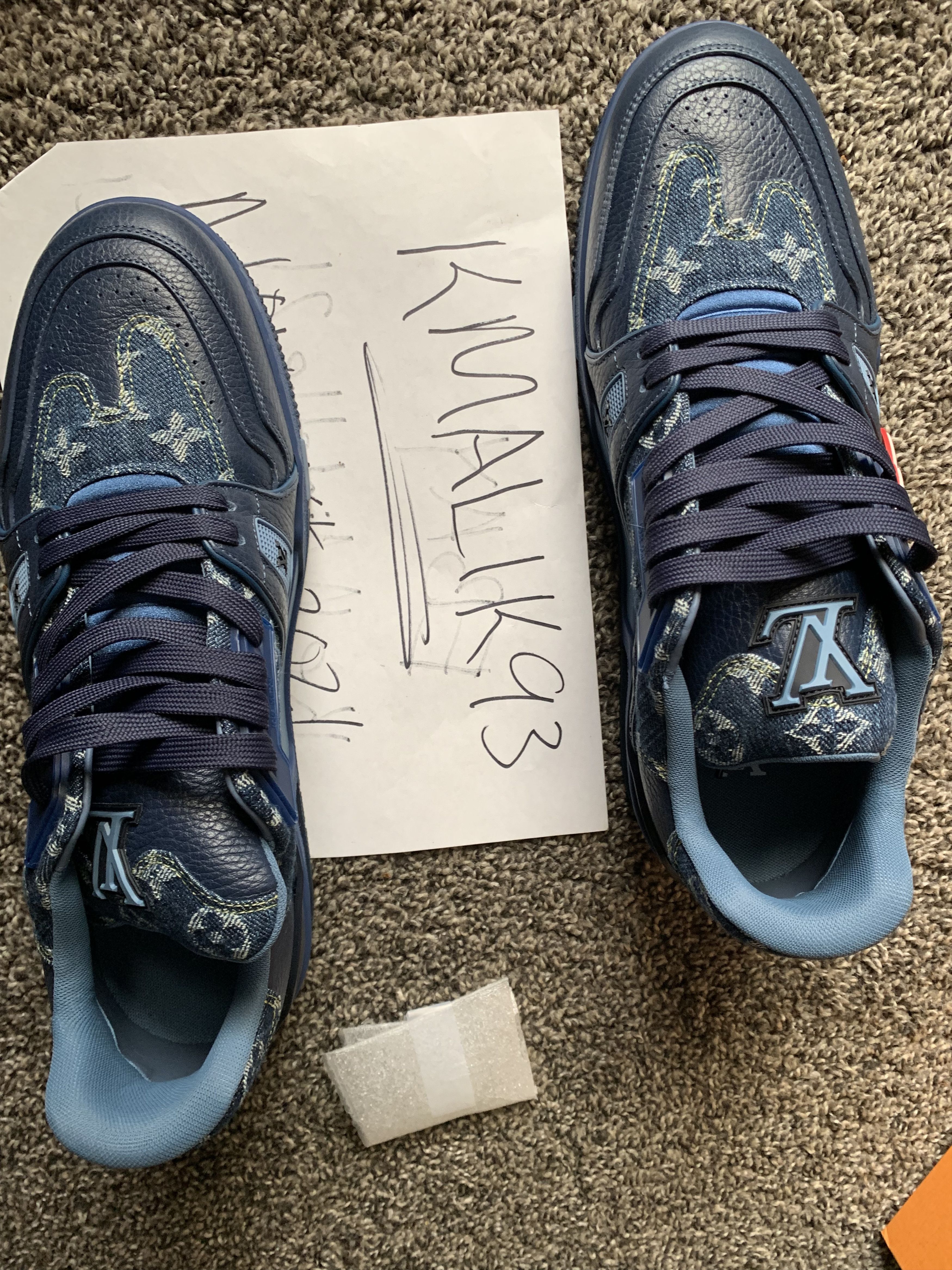 Louis Vuitton Louis Vuitton x Nigo Bleu Trainers Size US 10.5 / EU 43-44 - 6 Thumbnail