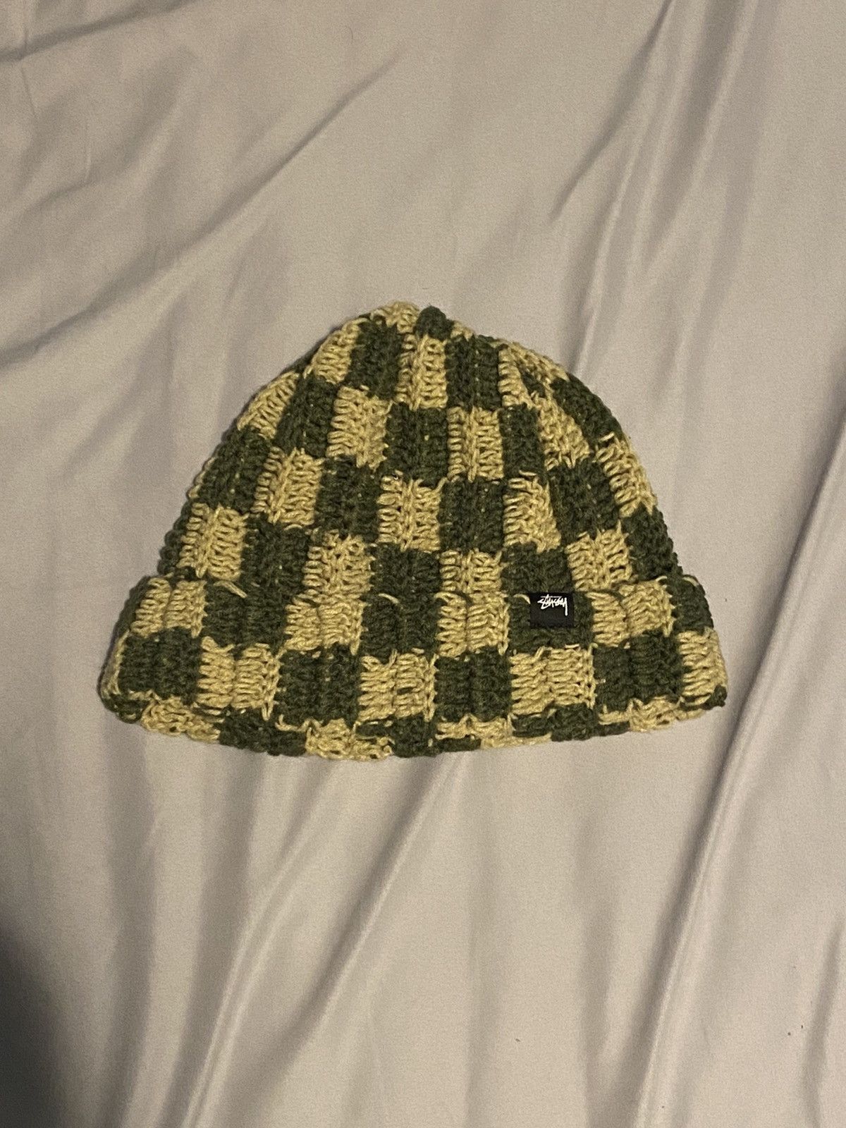 Stussy Stussy Crochet Checker Beanie Grailed 