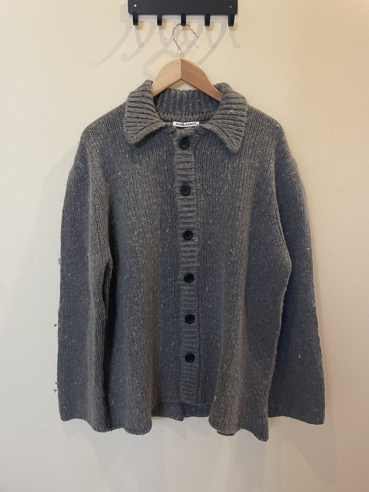 Our Legacy Big Cardigan Funky Grey Acrylic | Grailed 