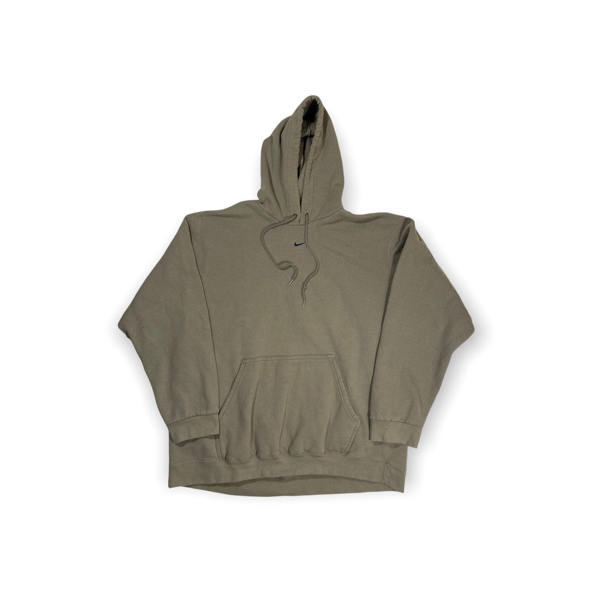 Nike × Vintage Vintage Pistachio Nike Middle Swoosh Hoodie Navy Blue Swoosh Size US XXL / EU 58 / 5 - 1 Thumbnail