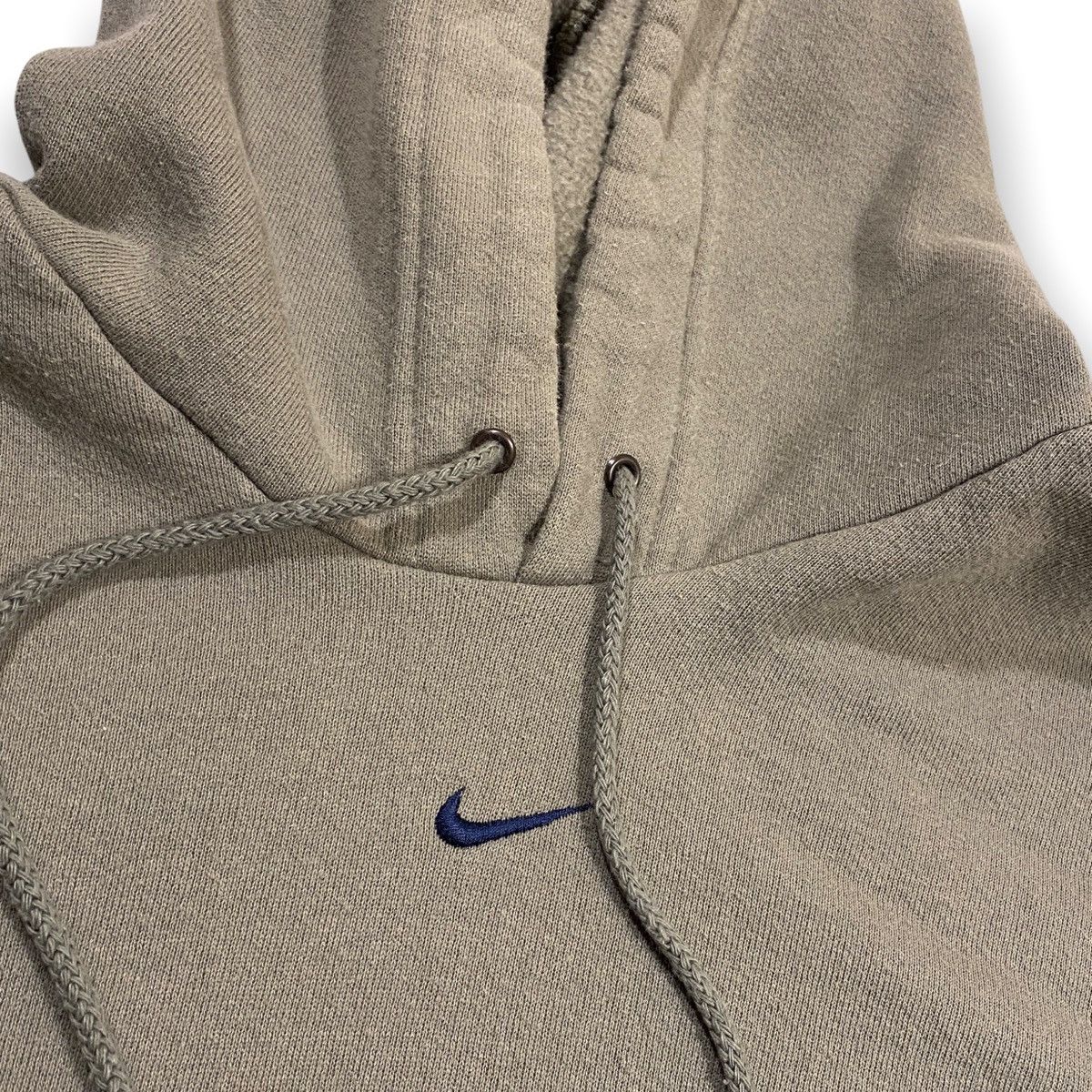 Nike × Vintage Vintage Pistachio Nike Middle Swoosh Hoodie Navy Blue Swoosh Size US XXL / EU 58 / 5 - 3 Thumbnail