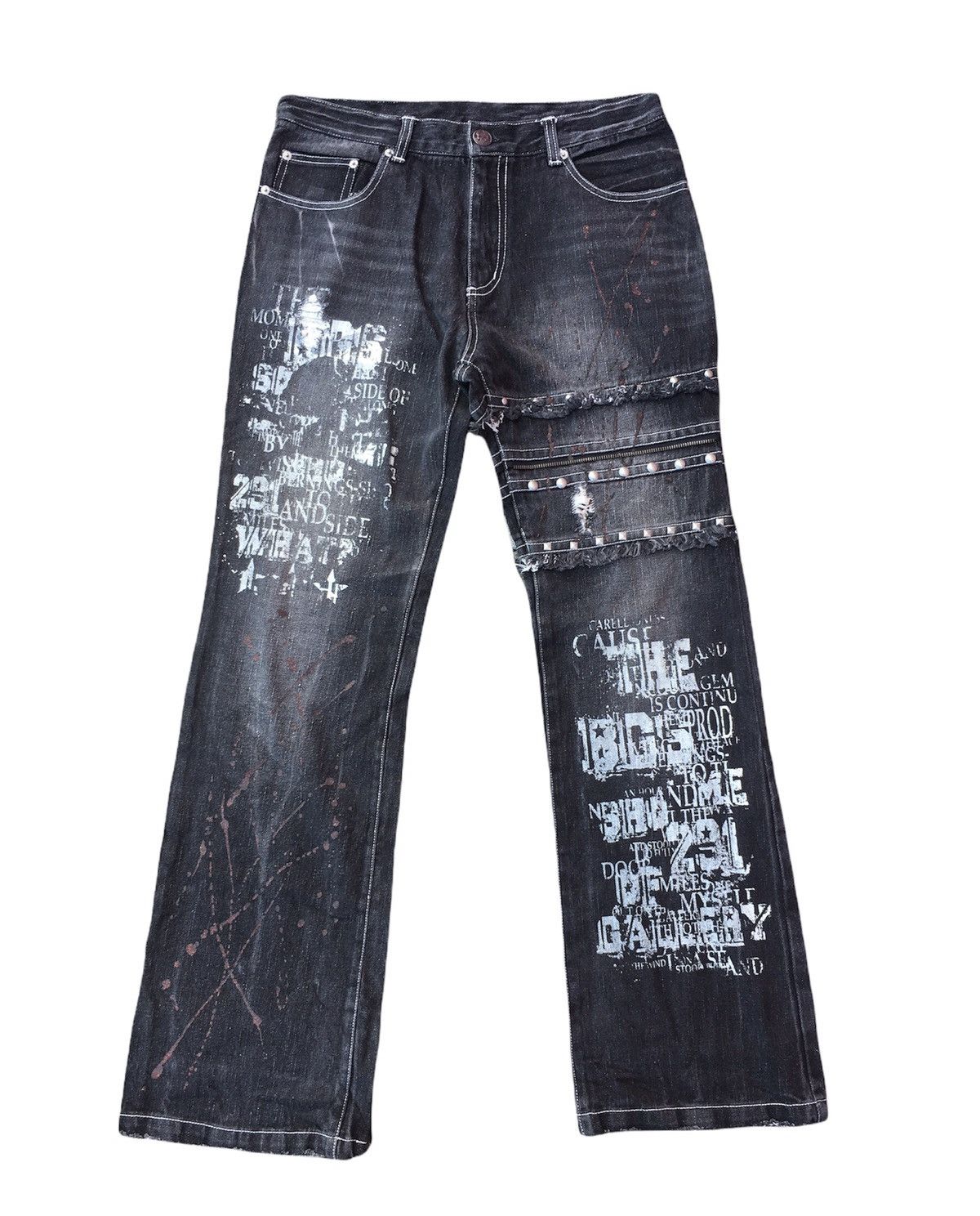 【BERNINGS-SHO】 Design flare denim pants Berning Sho Jeans | Grailed