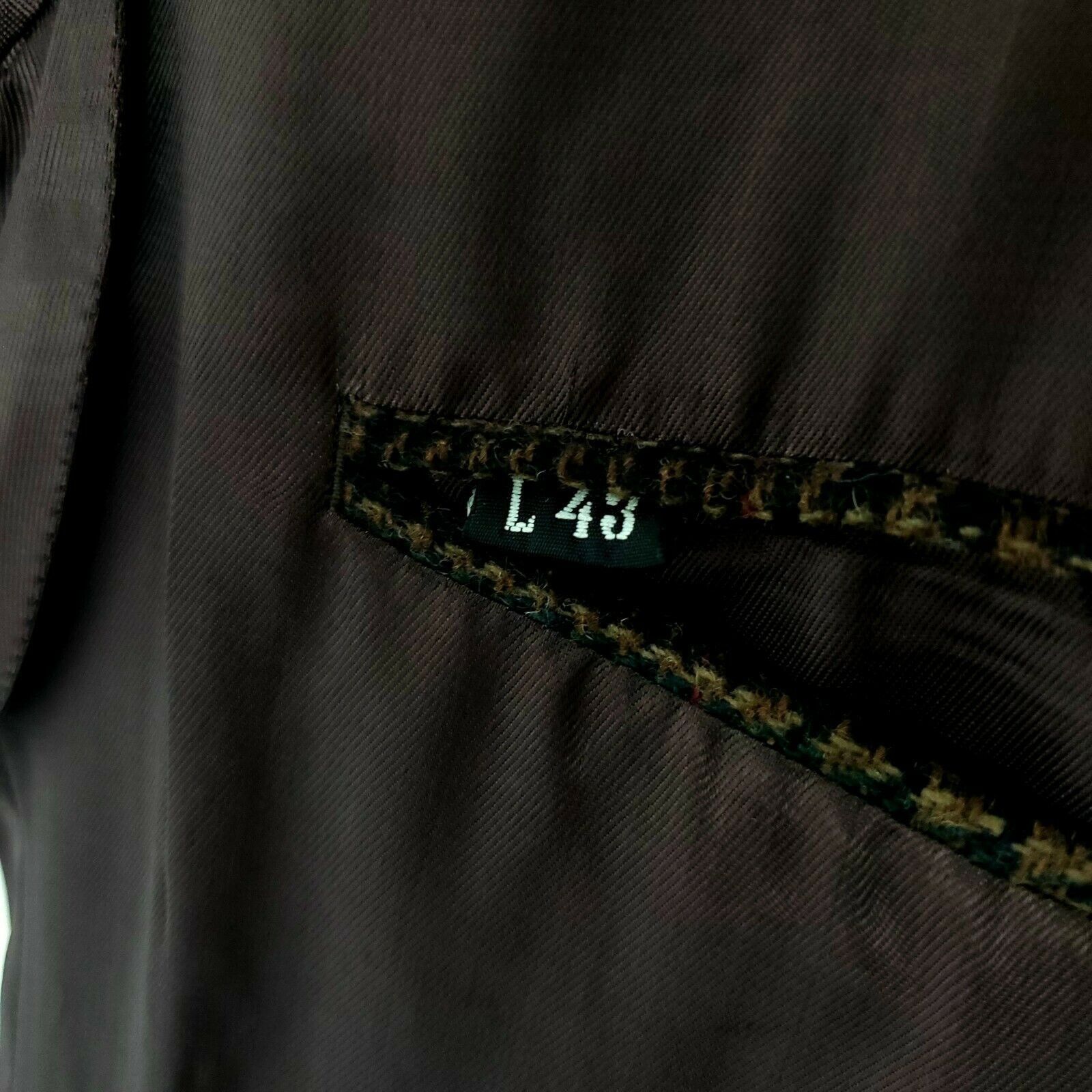 Vintage Unbranded Tweed Wool 2 Leather Button Sport Coat 42L Glen Size 42L - 8 Thumbnail