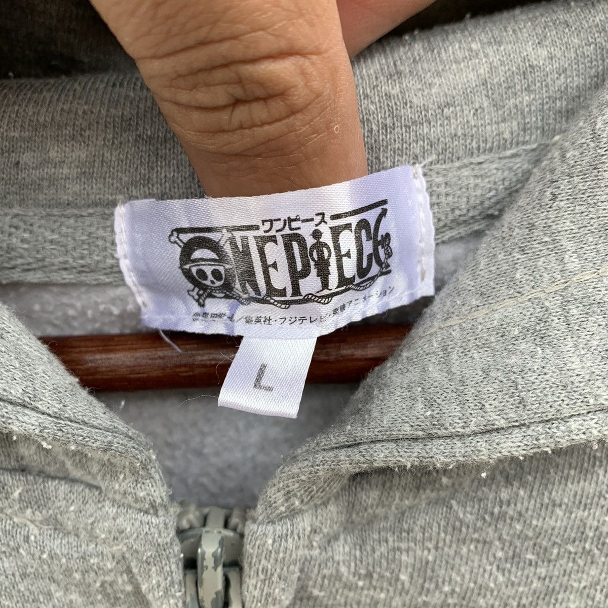 Japanese Brand Vintage One Piece Mugiwara Pirates Zip Up Hoodie Size US M / EU 48-50 / 2 - 8 Thumbnail