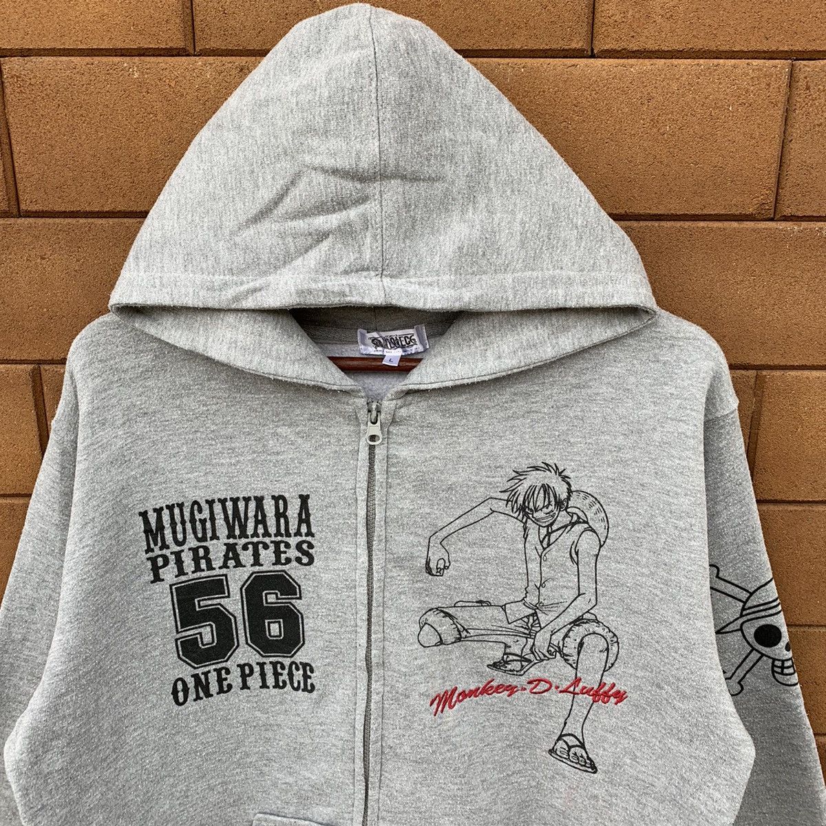 Japanese Brand Vintage One Piece Mugiwara Pirates Zip Up Hoodie Size US M / EU 48-50 / 2 - 7 Thumbnail