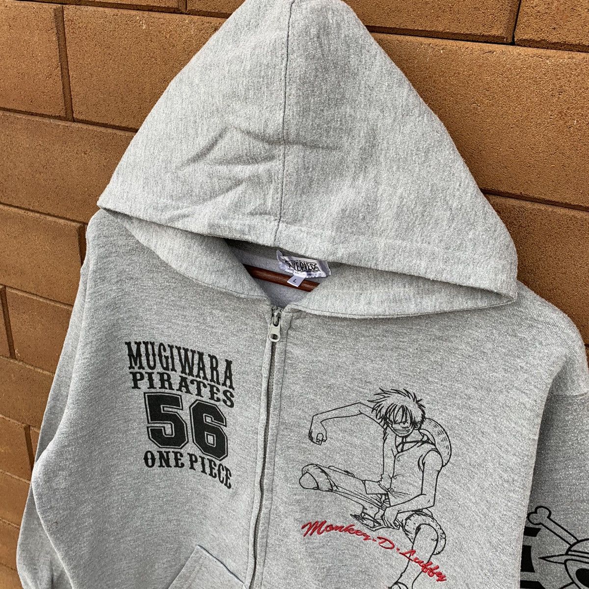 Japanese Brand Vintage One Piece Mugiwara Pirates Zip Up Hoodie Size US M / EU 48-50 / 2 - 6 Thumbnail