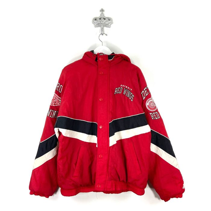 Vintage VINTAGE 90s STARTER x DETROIT RED WINGS Puffer Jacket | NHL ...