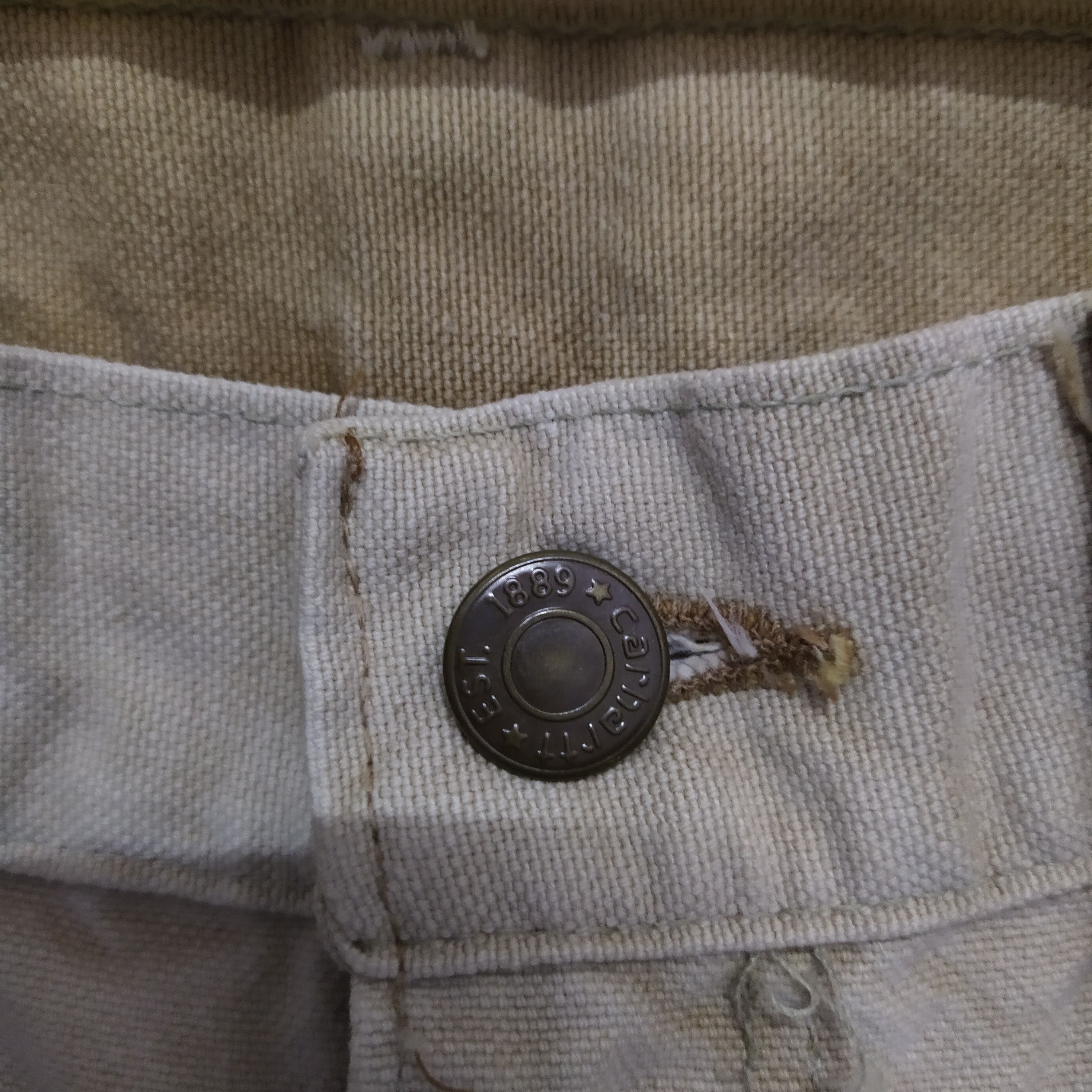 Carhartt VTG CARHARTT MADE IN USA CARPENTER DUCK CANVAS (D283) Size US 29 - 5 Thumbnail