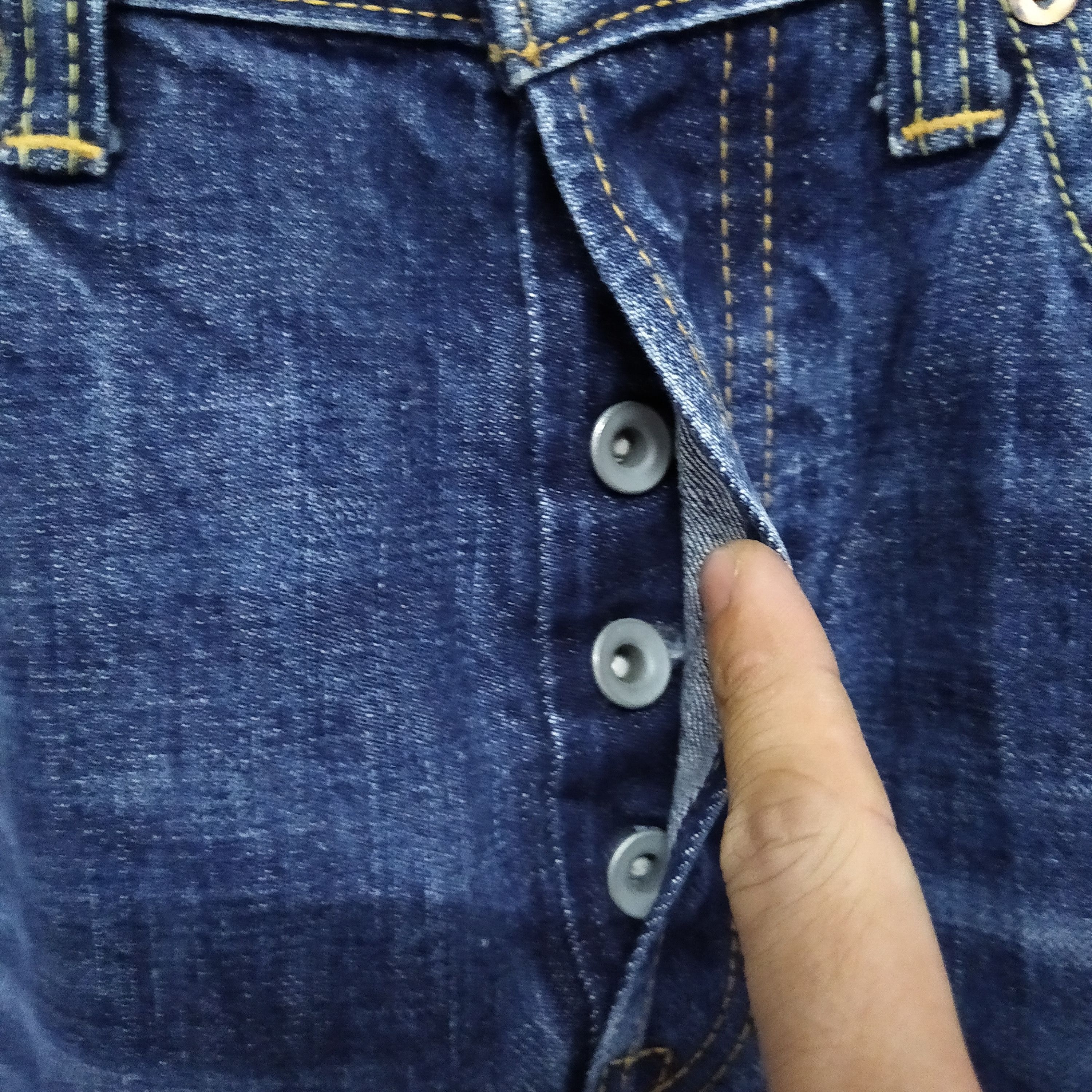 Japanese Brand ACOUSTIC DENIM JPAAN SELVEDGE DISTRESSED (D287) Size US 32 / EU 48 - 3 Thumbnail