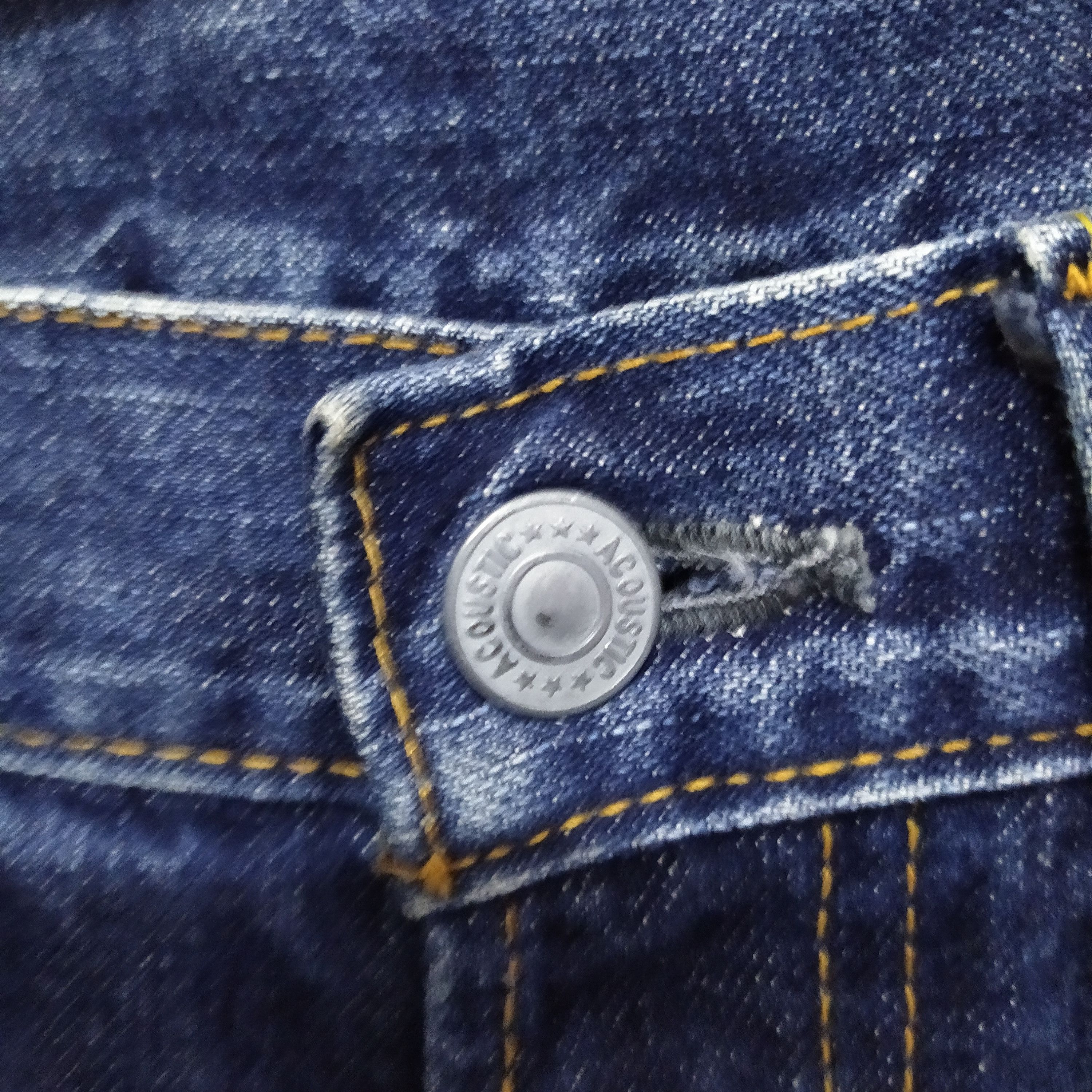 Japanese Brand ACOUSTIC DENIM JPAAN SELVEDGE DISTRESSED (D287) Size US 32 / EU 48 - 4 Thumbnail