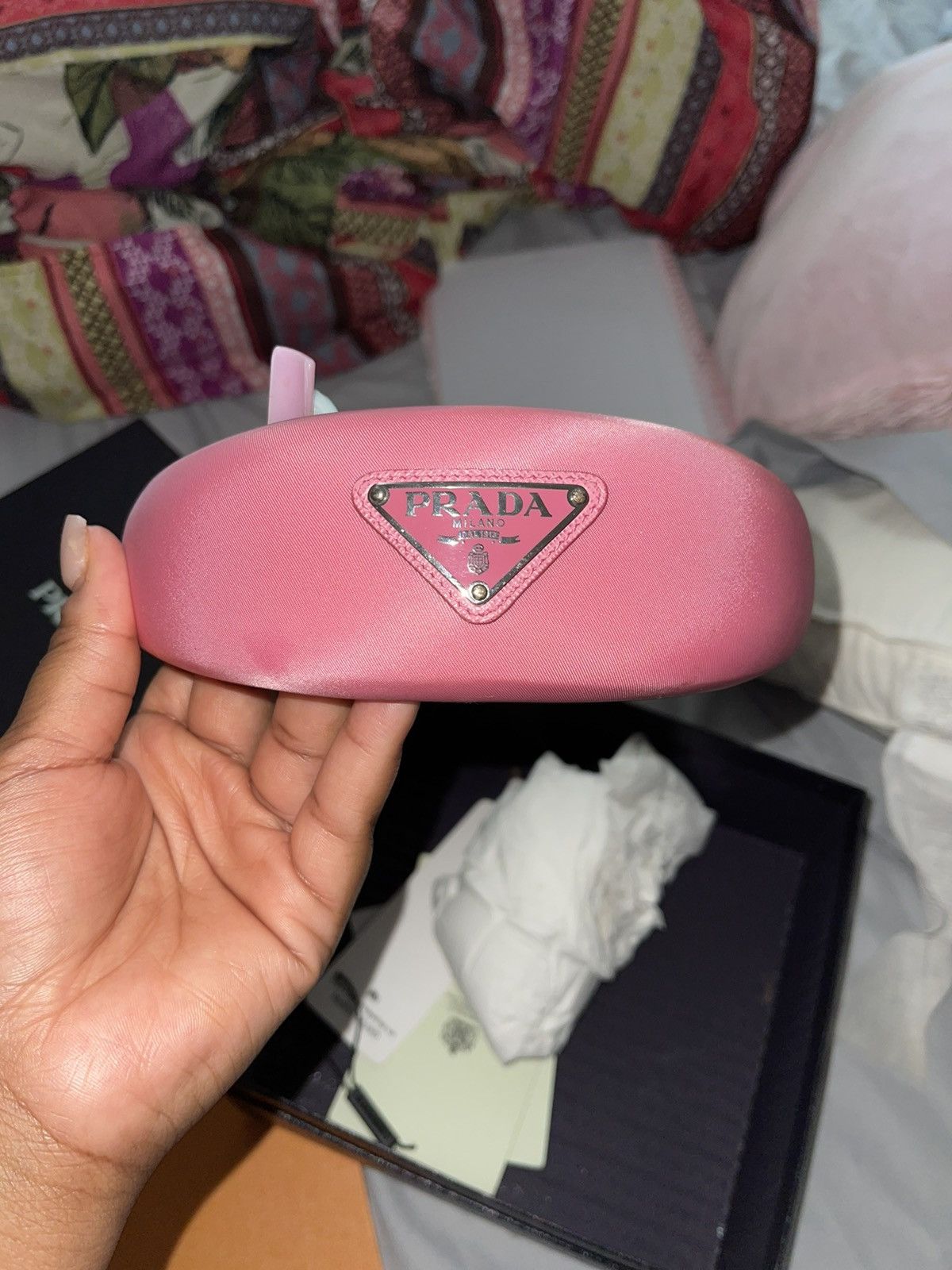 Prada Prada Re-nylon Headband Women, Begonia Pink | Grailed display picture 1