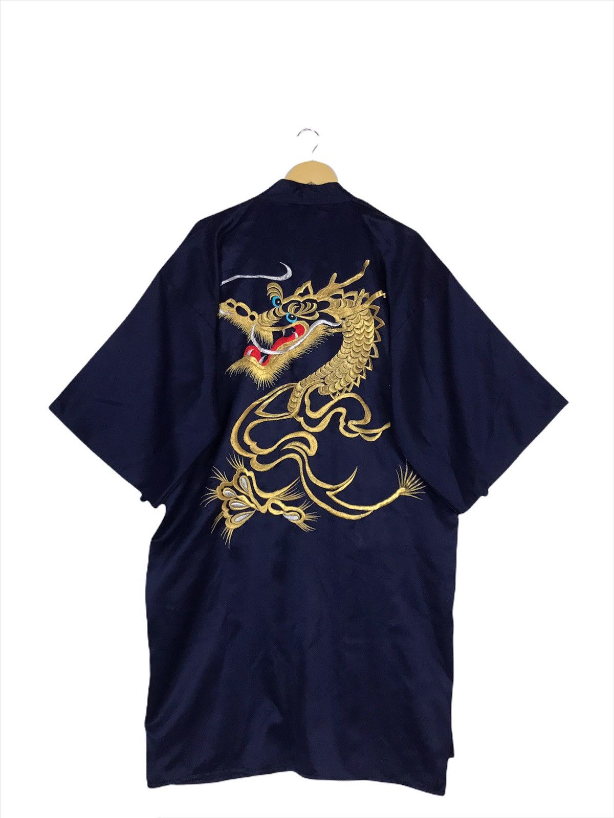 Japanese Brand Japanese Traditional Dragon Embroidery Soft Polyester Kimono Size US M / EU 48-50 / 2 - 1 Thumbnail