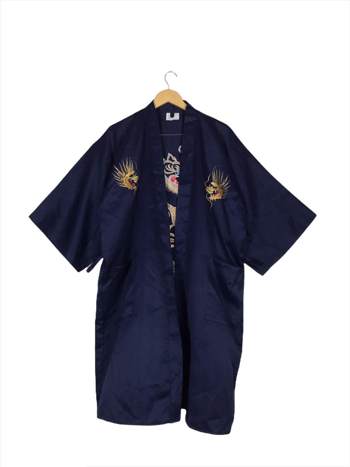 Japanese Brand Japanese Traditional Dragon Embroidery Soft Polyester Kimono Size US M / EU 48-50 / 2 - 2 Thumbnail