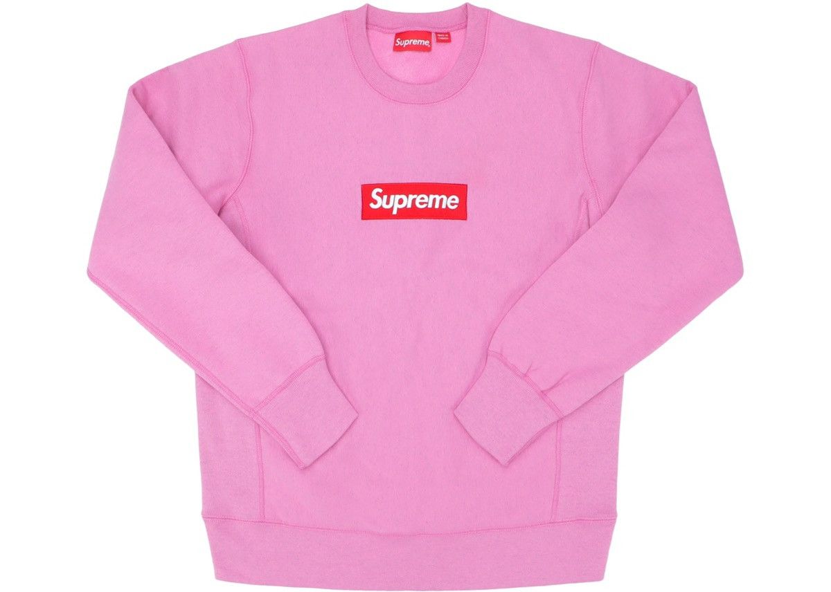 Supreme Pink Box Logo Crewneck F/W15 Size US L / EU 52-54 / 3 - 1 Thumbnail