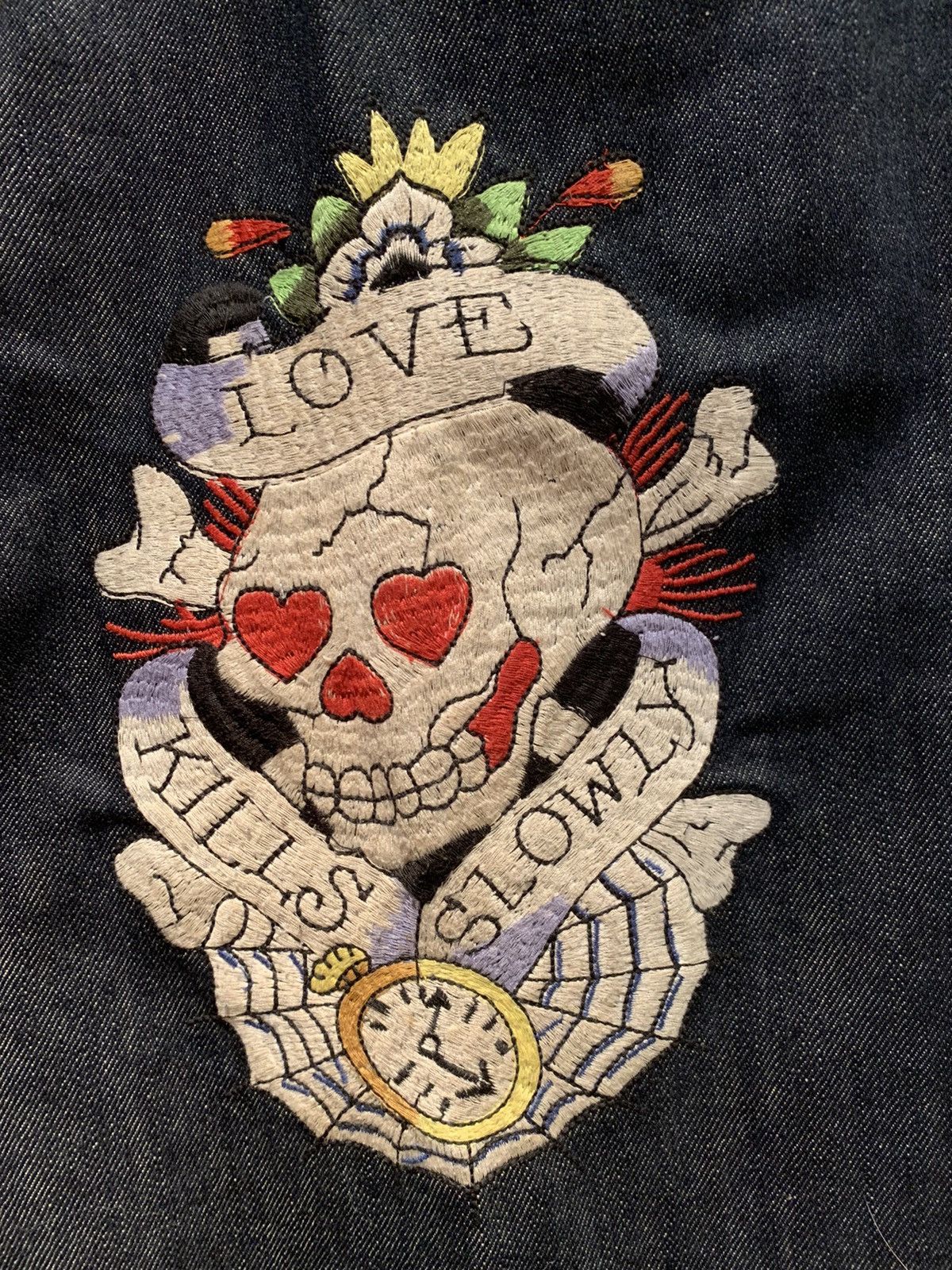 Christian Audigier *RARE* Ed Hardy Christian Audigier Embroidered Denim Jeans Size US 38 / EU 54 - 5 Thumbnail