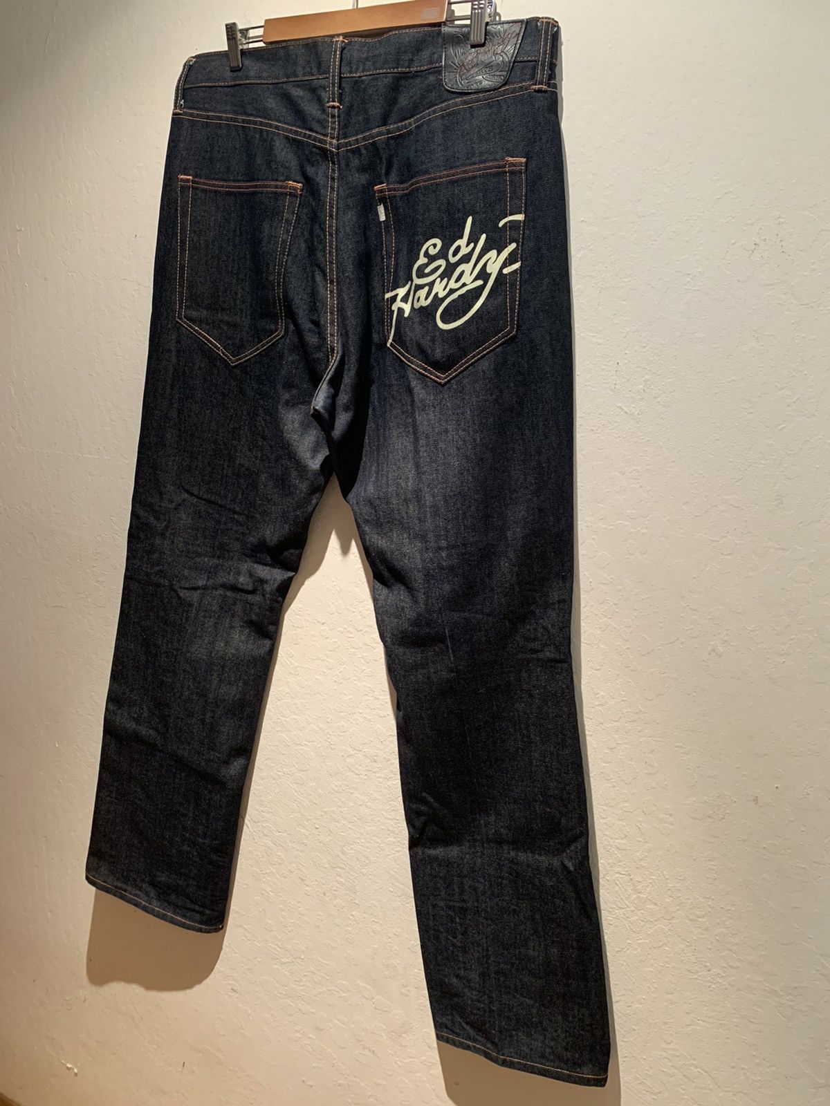 Christian Audigier *RARE* Ed Hardy Christian Audigier Embroidered Denim Jeans Size US 38 / EU 54 - 2 Thumbnail