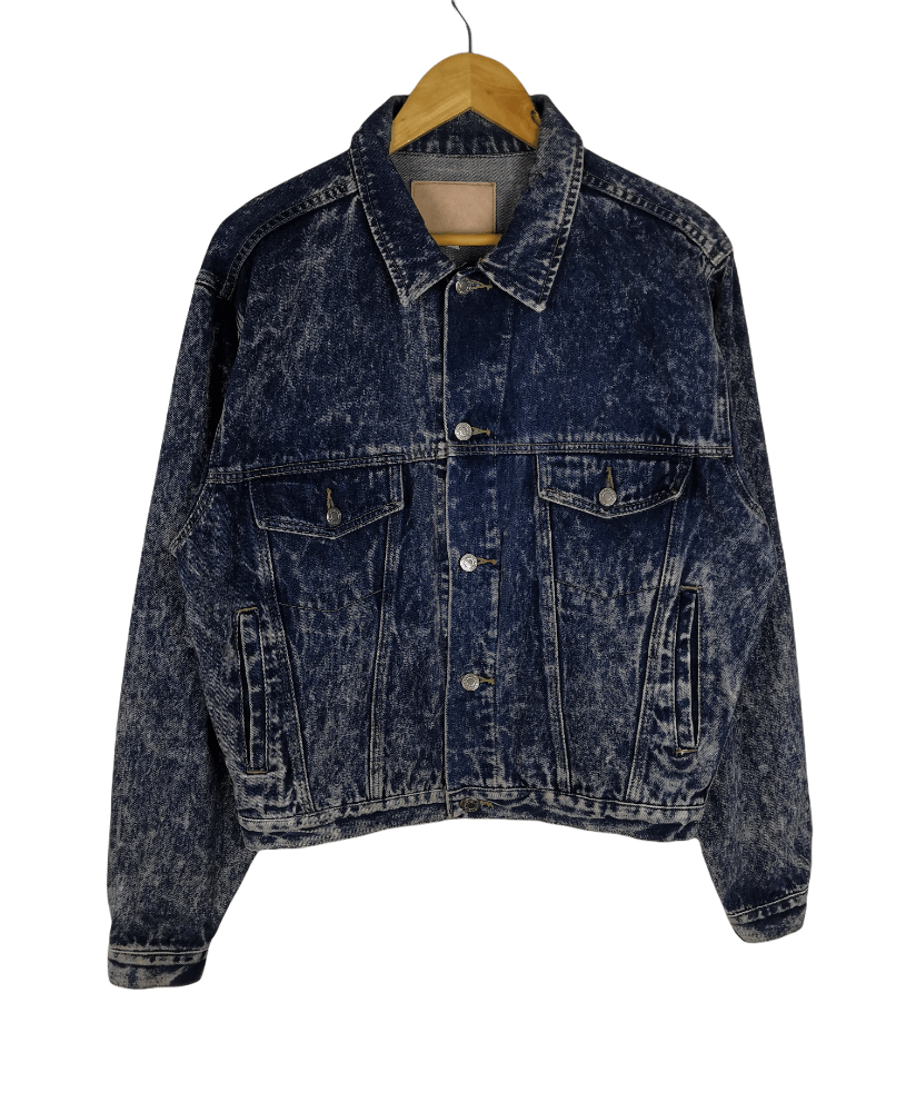 Vintage Vintage 90s Cotton Blue Denim Jacket Acid Wash Trucker | Grailed