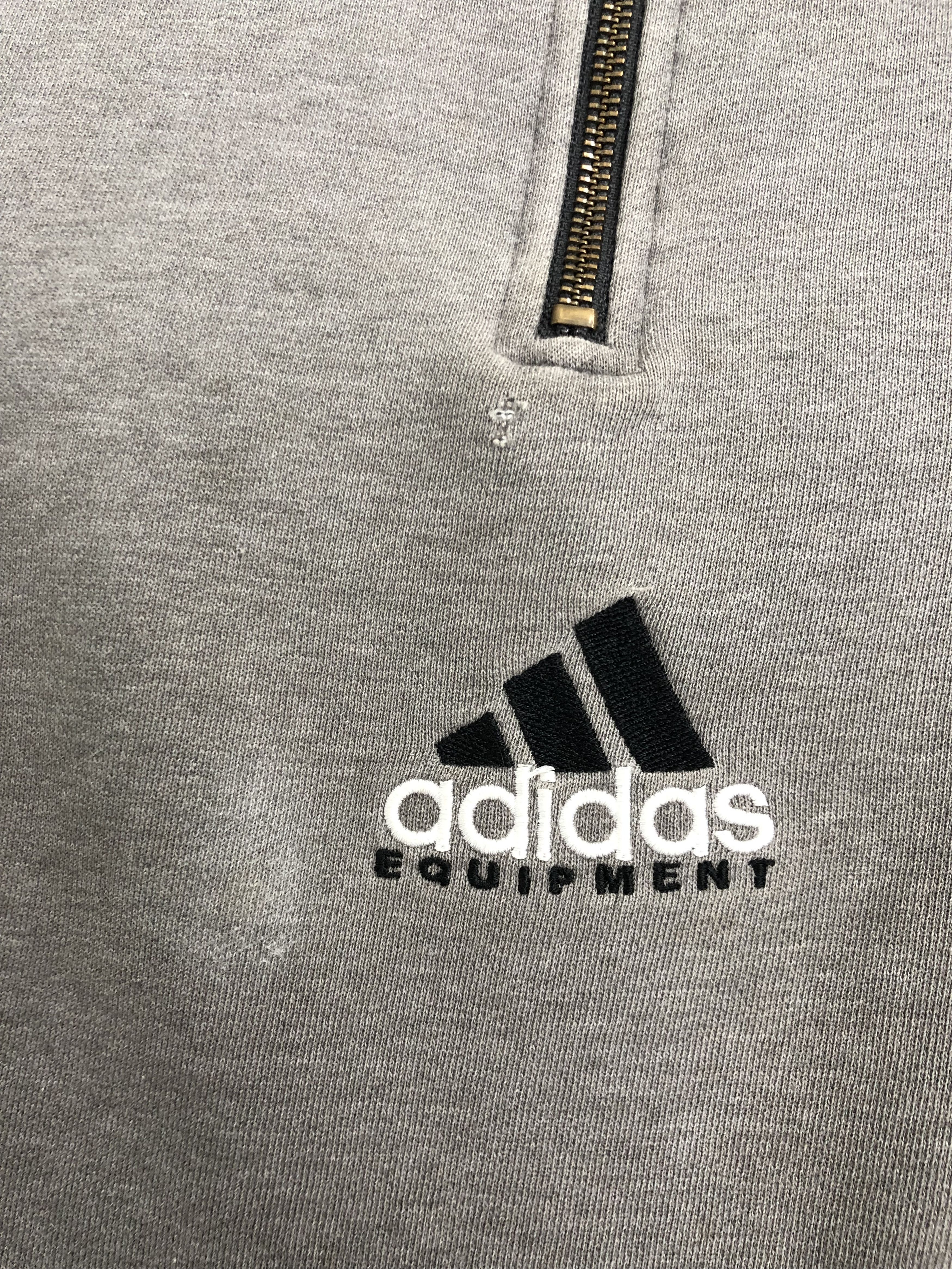 Adidas Vintage 90s Adidas Equipment Center Logo 1/4 zip sweatshirt Size US M / EU 48-50 / 2 - 7 Thumbnail