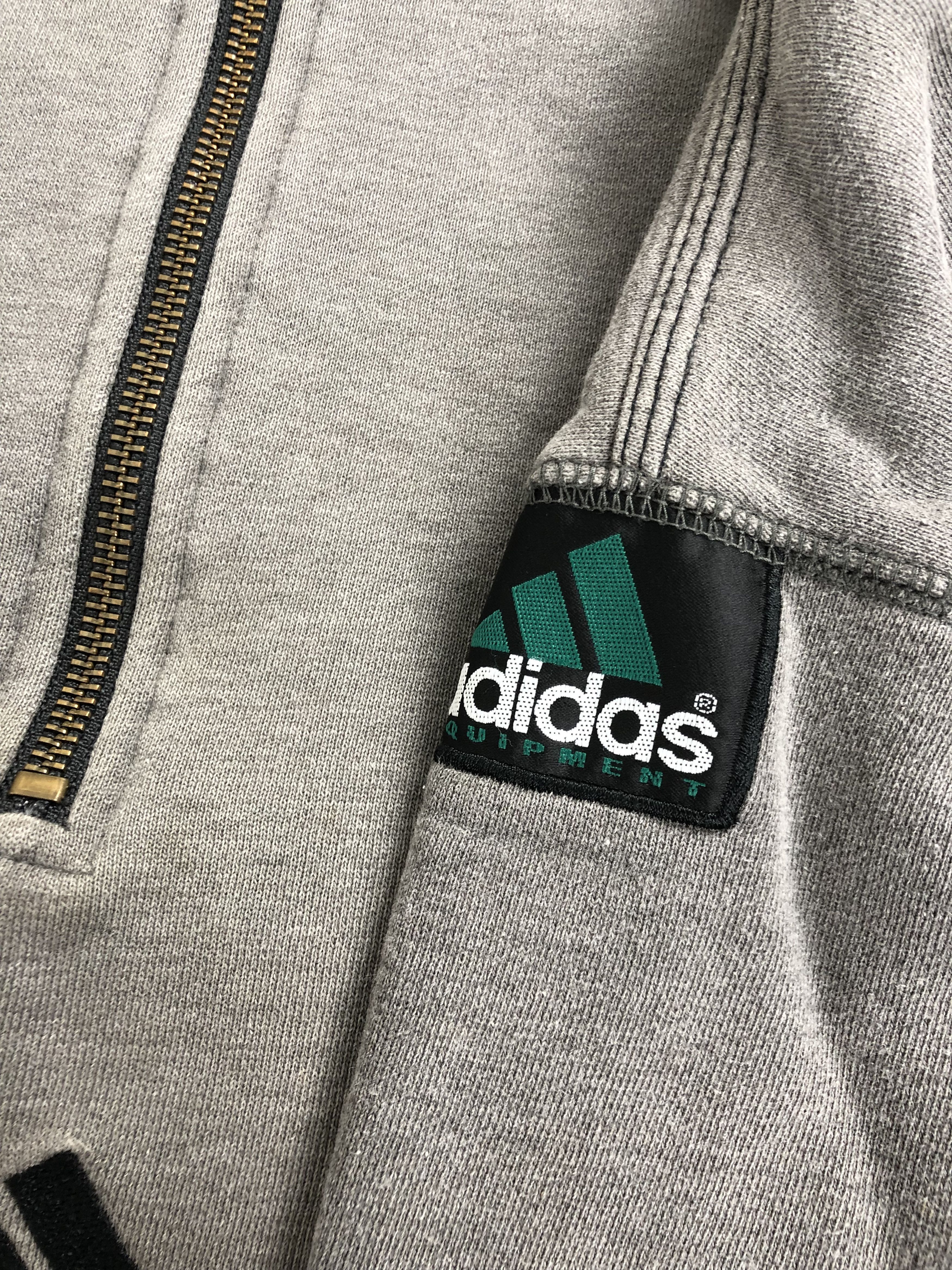 Adidas Vintage 90s Adidas Equipment Center Logo 1/4 zip sweatshirt Size US M / EU 48-50 / 2 - 8 Thumbnail