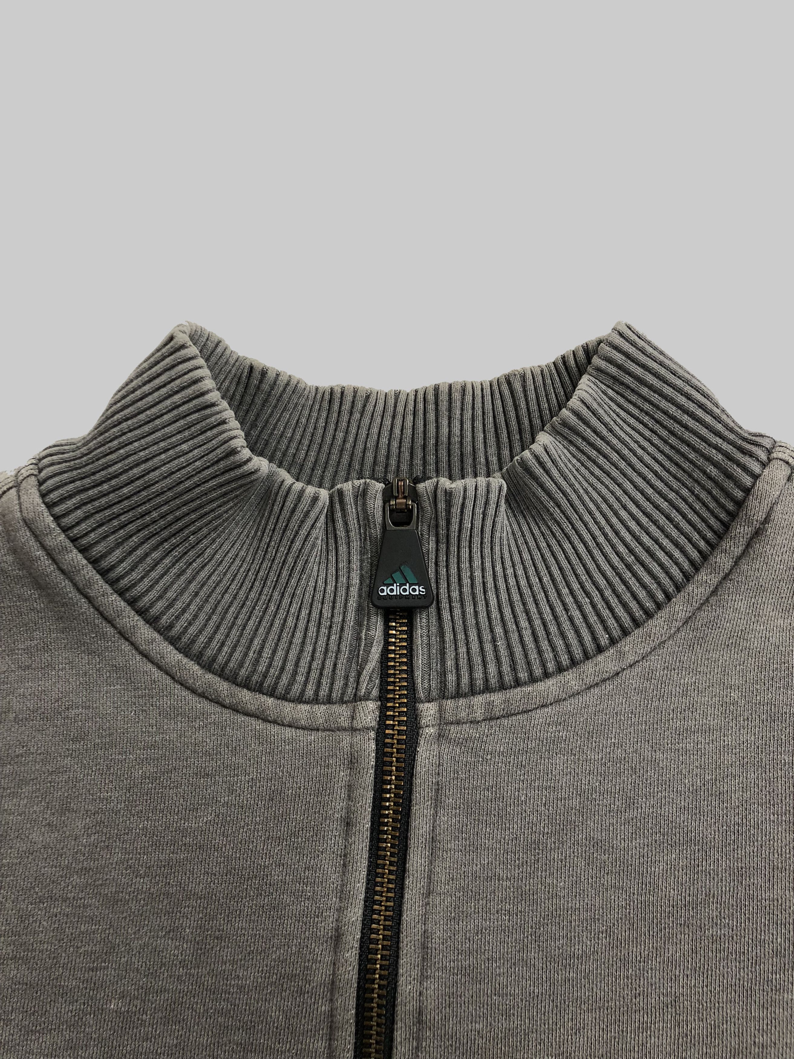 Adidas Vintage 90s Adidas Equipment Center Logo 1/4 zip sweatshirt Size US M / EU 48-50 / 2 - 4 Thumbnail