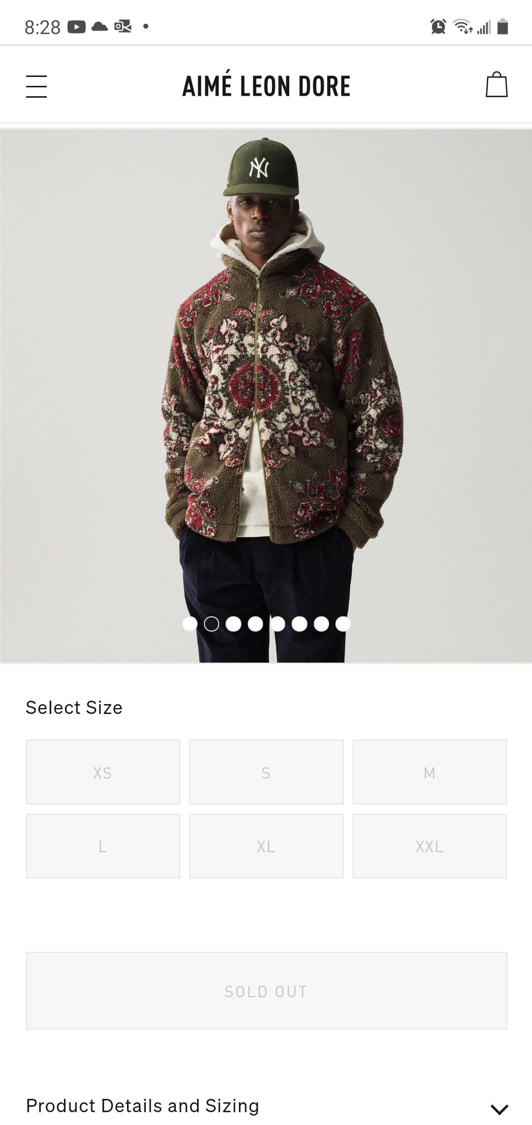 Aime Leon Dore Motif Fleece Zip-UpJacket Aime Leon Dore Fleece Zip 