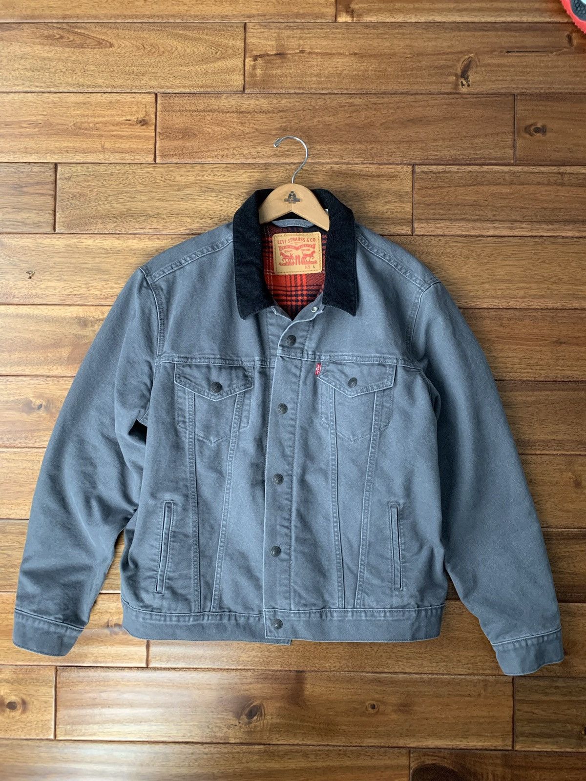 Levi's Canvas trucker with flannel lining Size US L / EU 52-54 / 3 - 1 Thumbnail