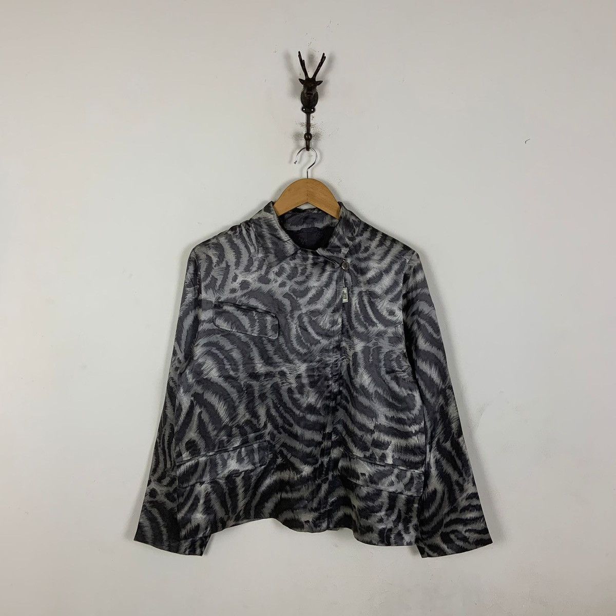 Versace Vintage Gianni Versace Zebra Print Jacket #H3 | Grailed