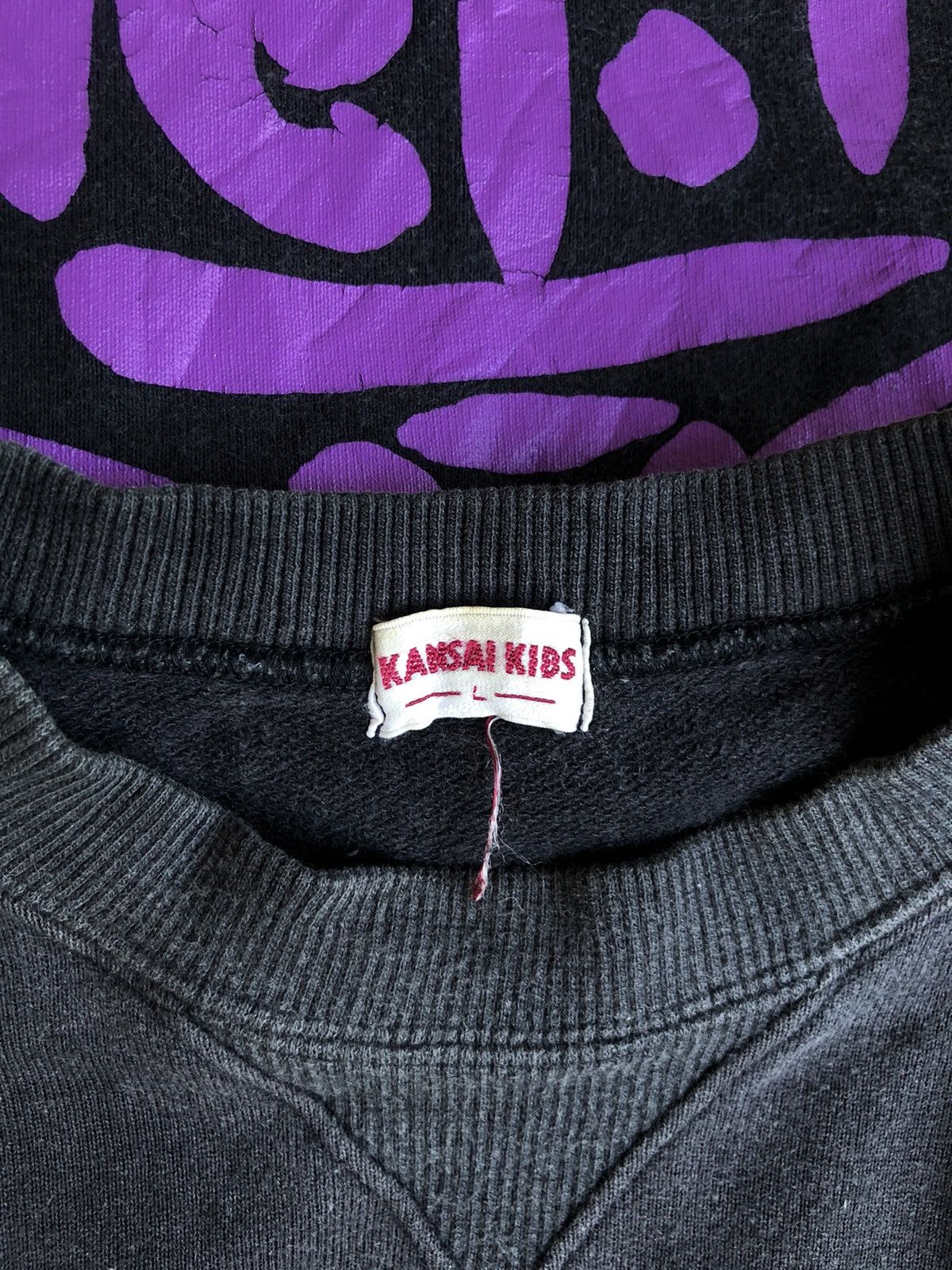 Kansai Yamamoto GRAIL🔥1990s Kansai Yamamoto Kanji Bowie Sweatshirt Size US L / EU 52-54 / 3 - 8 Thumbnail