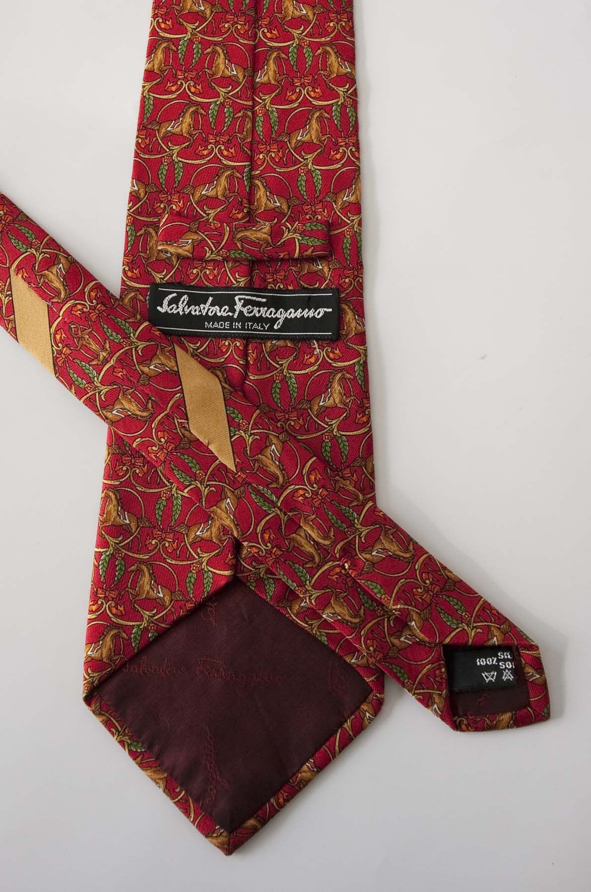 Salvatore Ferragamo Salvatore Ferragamo Tie Horses 100% Silk Made in Italy Size ONE SIZE - 3 Thumbnail