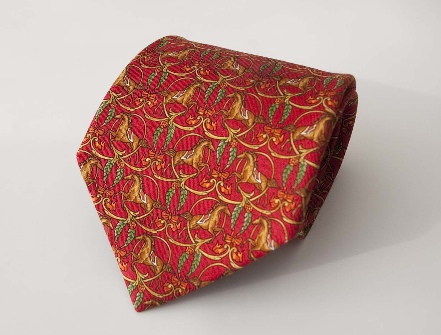 Salvatore Ferragamo Salvatore Ferragamo Tie Horses 100% Silk Made in Italy Size ONE SIZE - 4 Thumbnail