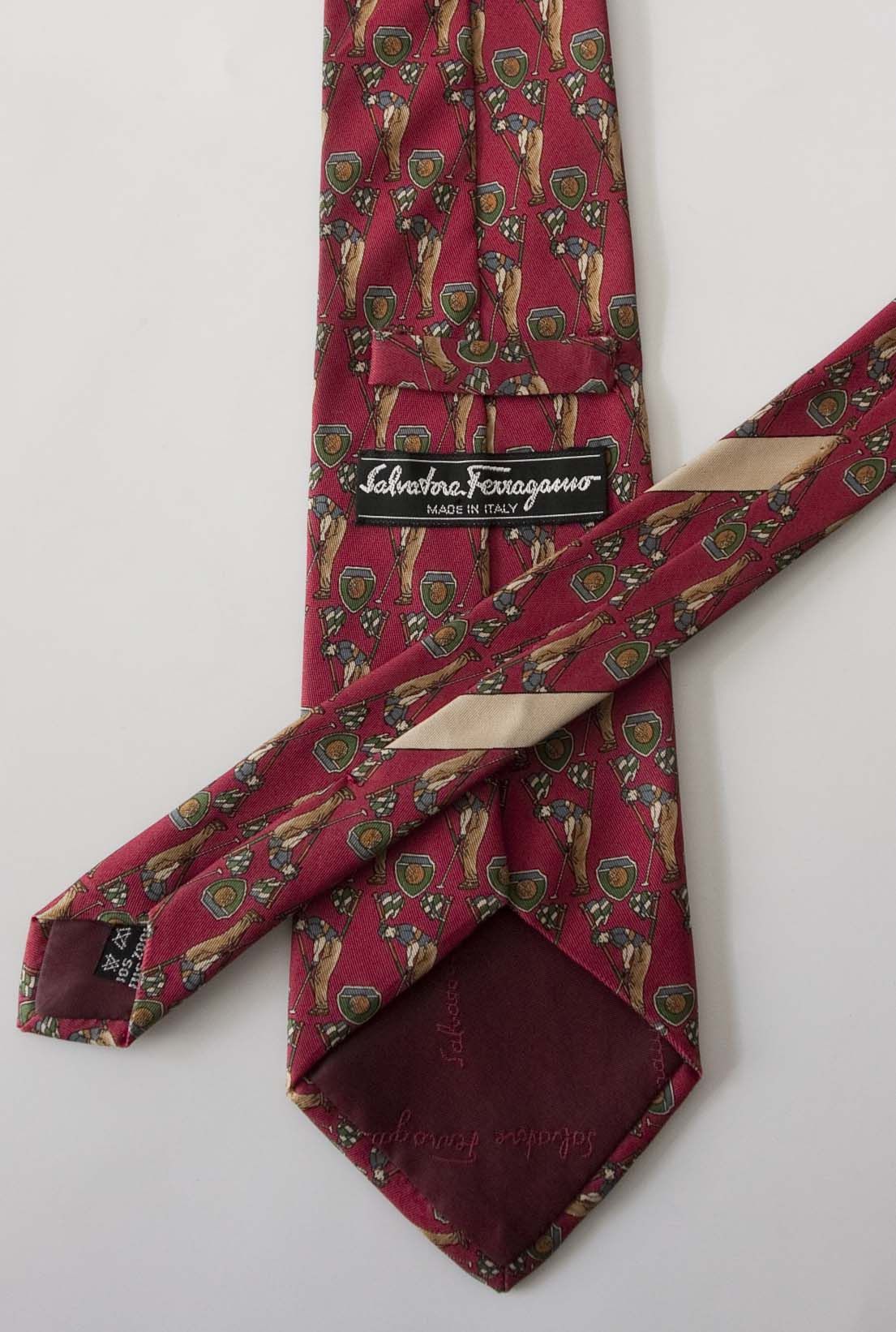 Salvatore Ferragamo Salvatore Ferragamo Tie Golf 100% Silk Made in Italy Size ONE SIZE - 2 Thumbnail