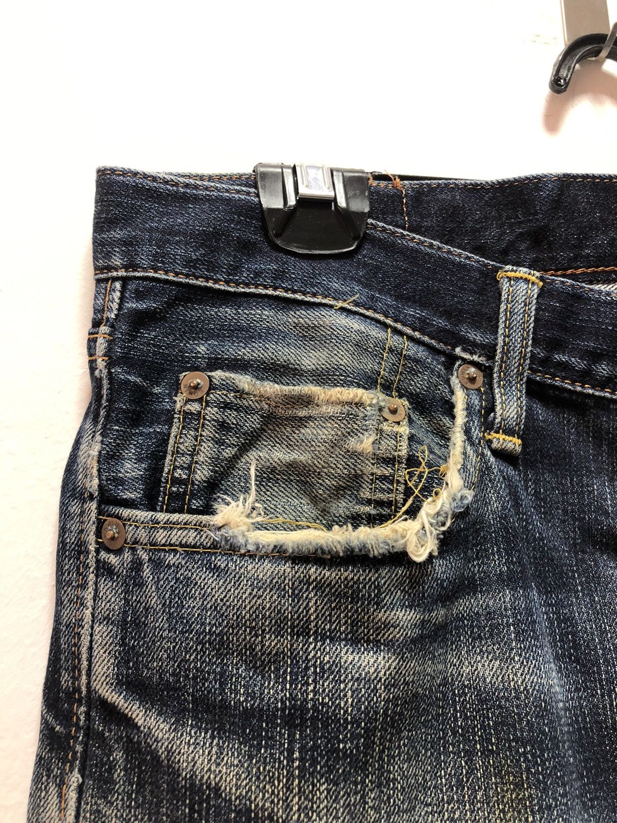 Edwin EDWIN Denim Pants 505zxx Selvedge Distressed Size US 34 / EU 50 - 3 Thumbnail