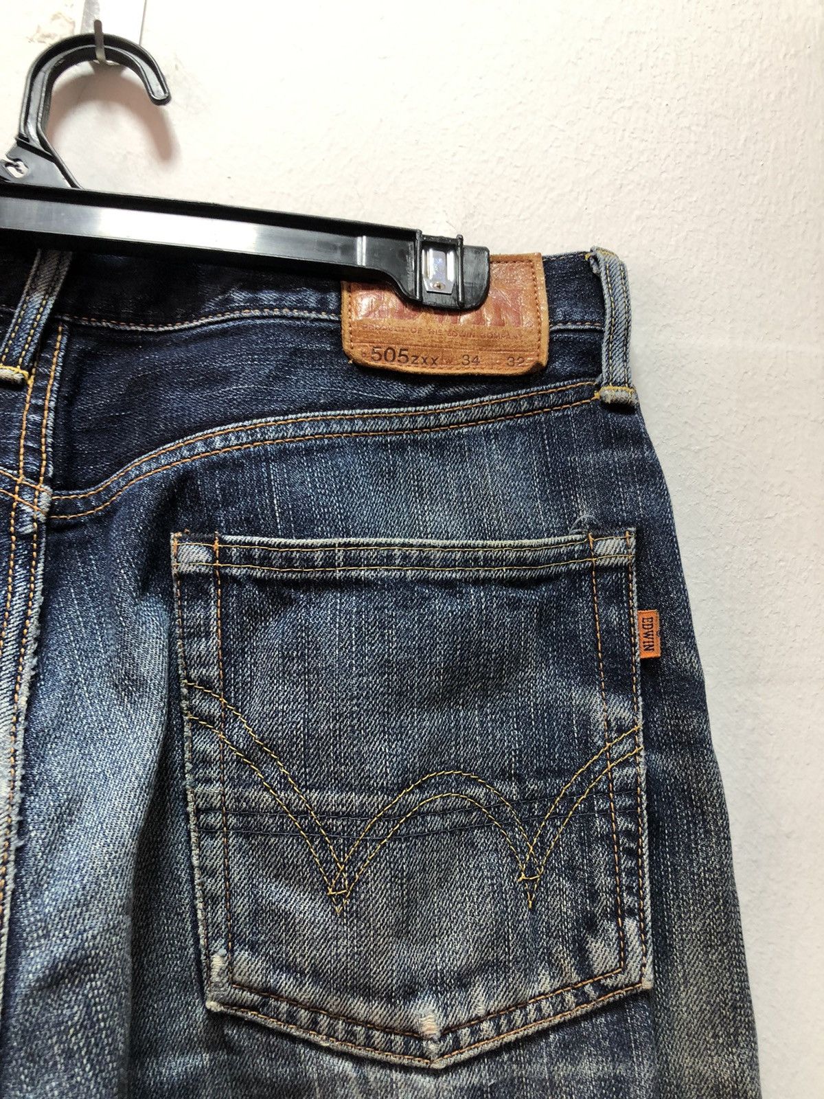 Edwin EDWIN Denim Pants 505zxx Selvedge Distressed Size US 34 / EU 50 - 8 Thumbnail