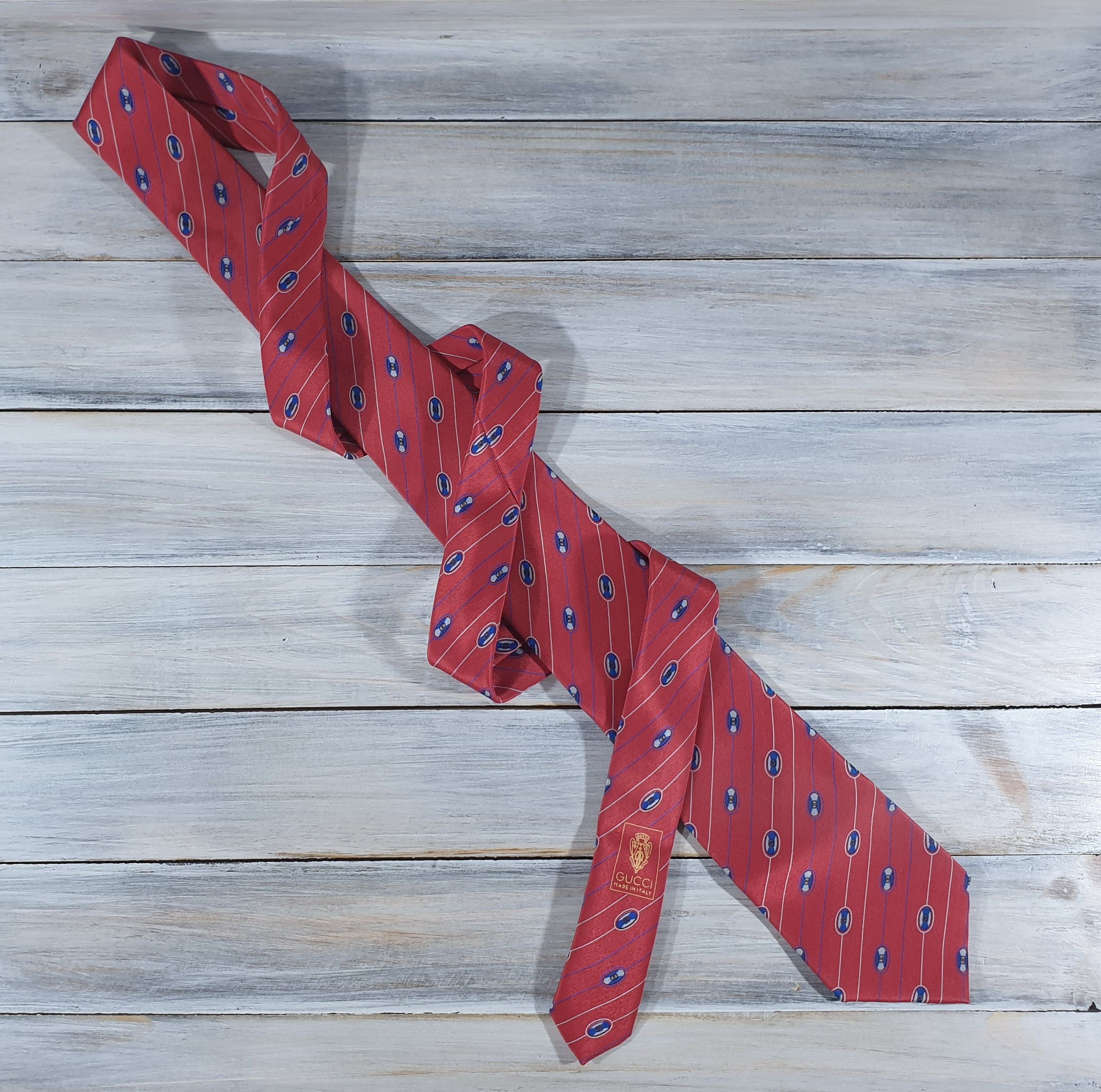 Gucci Vintage Gucci Accessory Collection Tie 100% Silk Authentic Size ONE SIZE - 12 Thumbnail