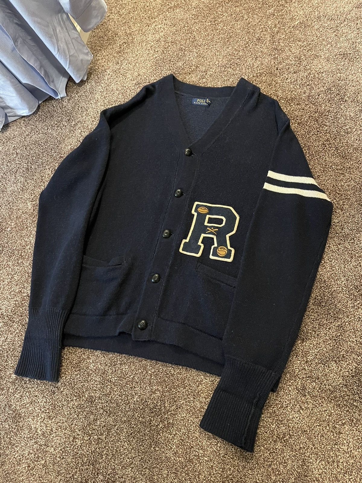 Polo Ralph Lauren Ralph Lauren Knit Cardigan Varsity College University Logo Size US M / EU 48-50 / 2 - 1 Thumbnail