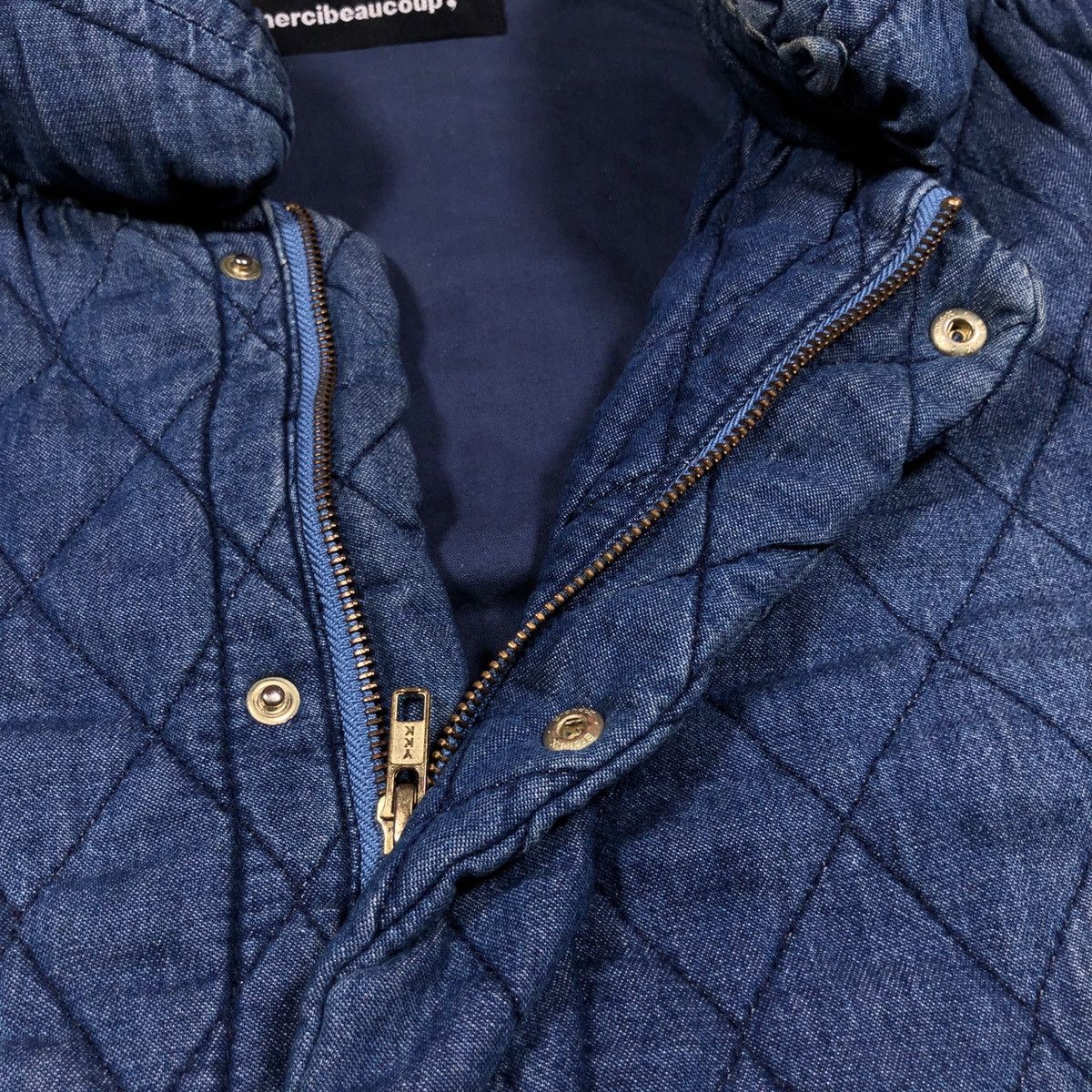 Issey Miyake Mercibeaucoup Indigo Dye Denim mix fleece Jacket Size US L / EU 52-54 / 3 - 12 Thumbnail