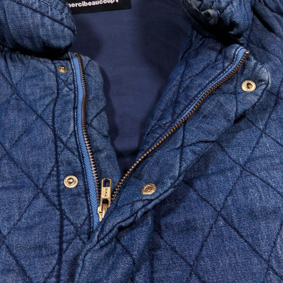 Issey Miyake Mercibeaucoup Indigo Dye Denim mix fleece Jacket Size US L / EU 52-54 / 3 - 10 Thumbnail