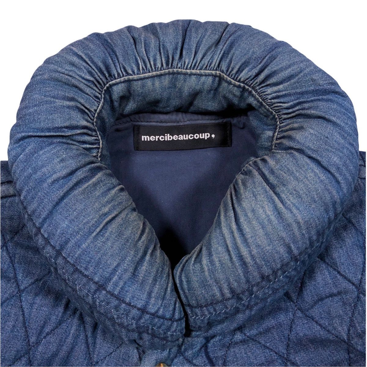 Issey Miyake Mercibeaucoup Indigo Dye Denim mix fleece Jacket Size US L / EU 52-54 / 3 - 3 Thumbnail