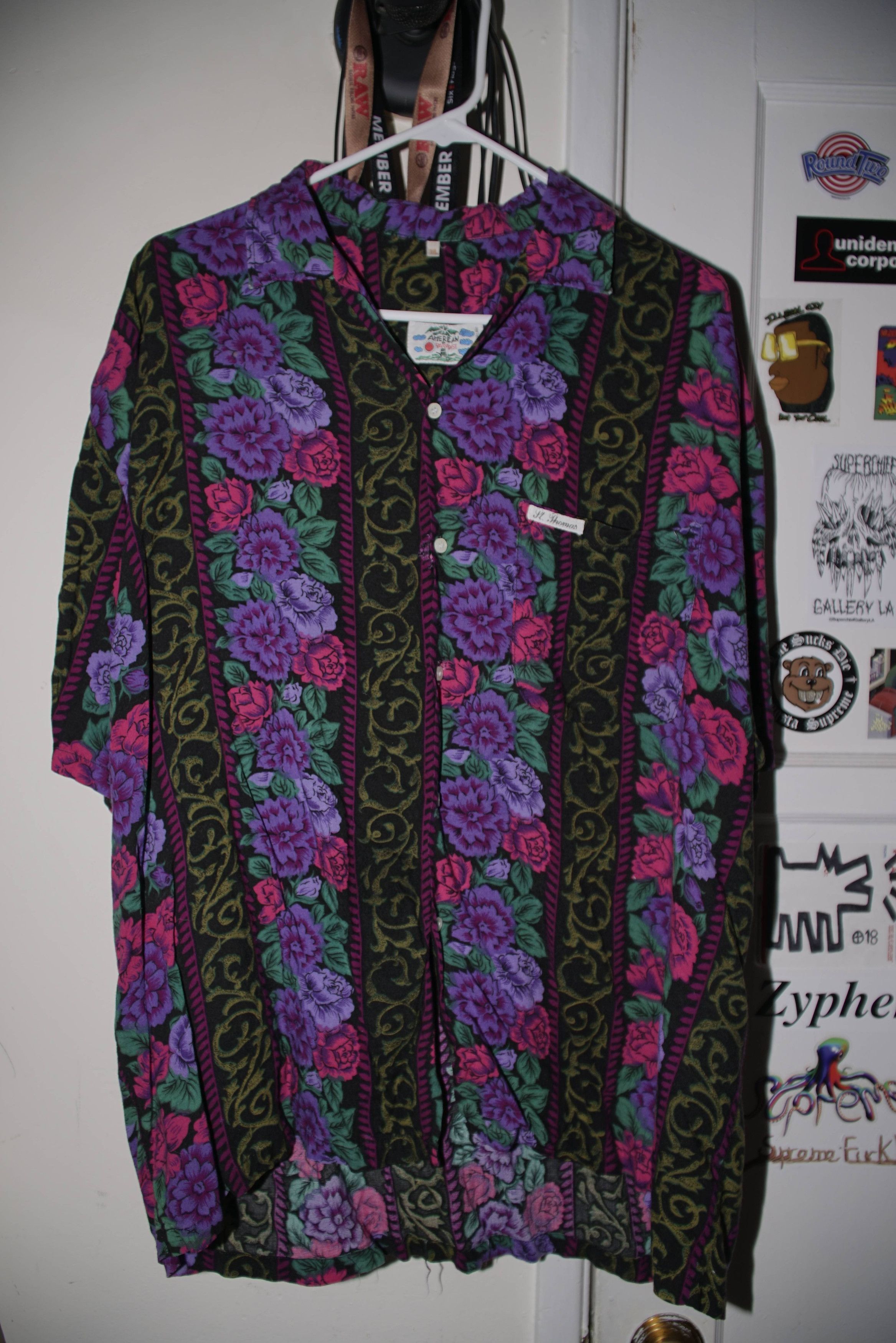 Vintage floral souvenir shirt button down rayon Size US XL / EU 56 / 4 - 1 Thumbnail