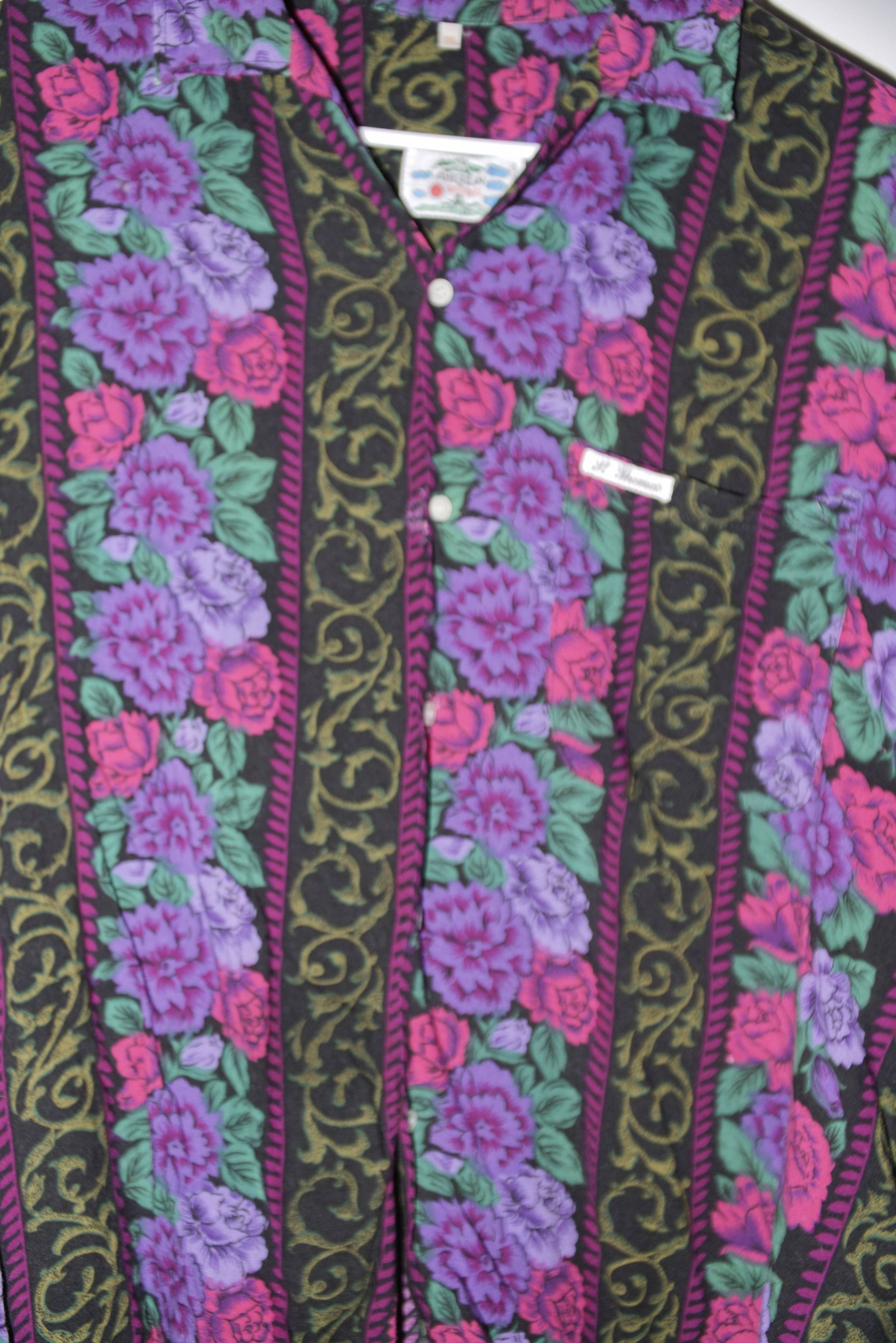 Vintage floral souvenir shirt button down rayon Size US XL / EU 56 / 4 - 2 Thumbnail