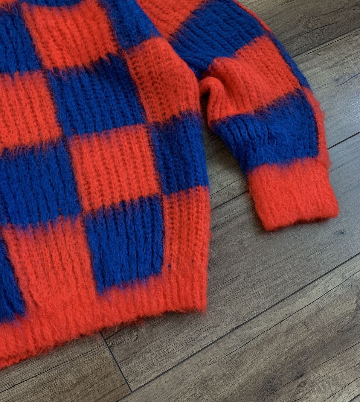 MSGM 700$ RRP MSGM Milano Red Blue Mohair Check Sweater Size US M / EU 48-50 / 2 - 6 Thumbnail