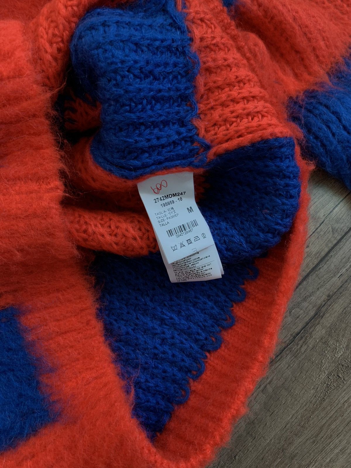 MSGM 700$ RRP MSGM Milano Red Blue Mohair Check Sweater Size US M / EU 48-50 / 2 - 8 Thumbnail