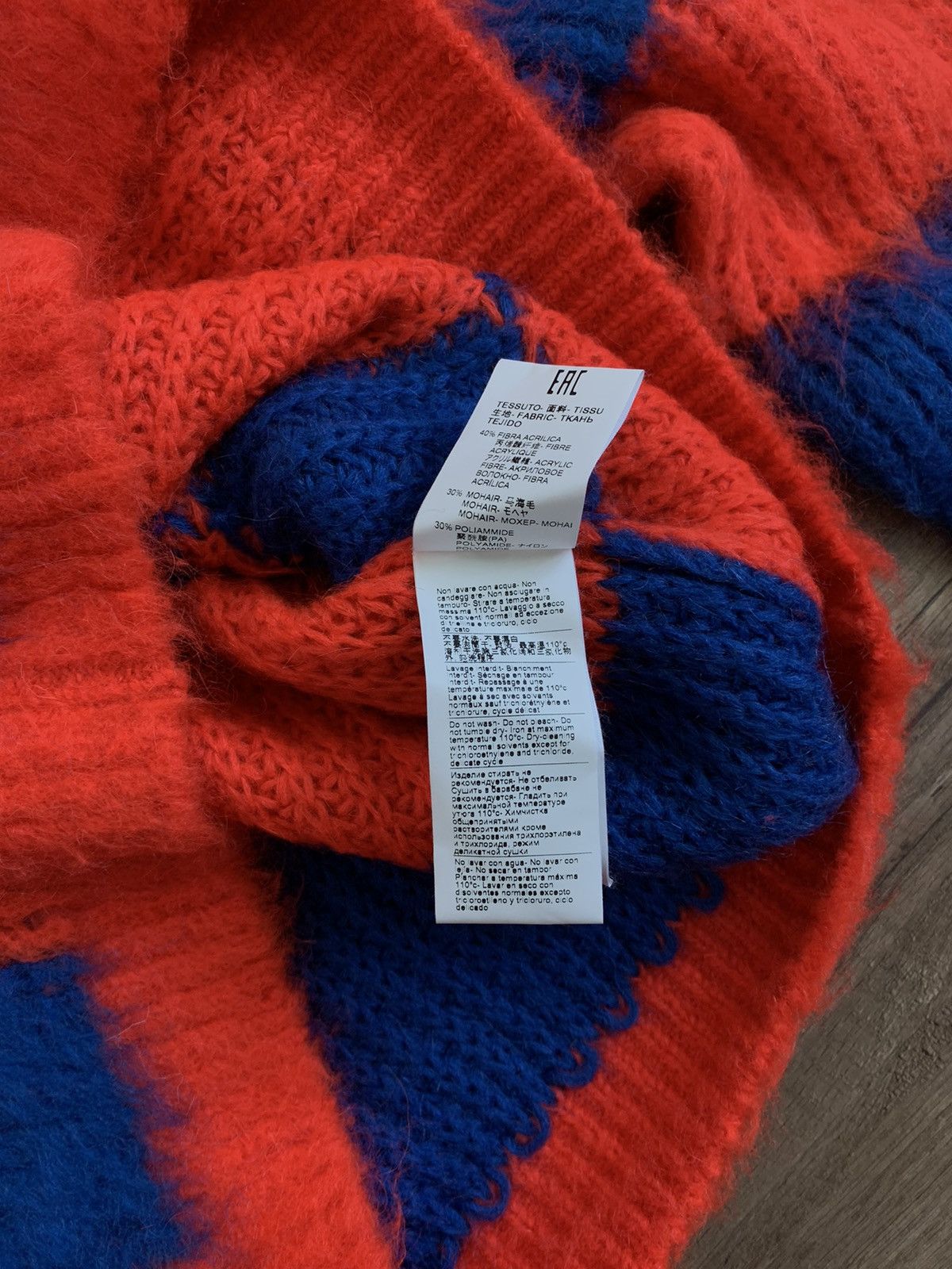 MSGM 700$ RRP MSGM Milano Red Blue Mohair Check Sweater Size US M / EU 48-50 / 2 - 9 Thumbnail