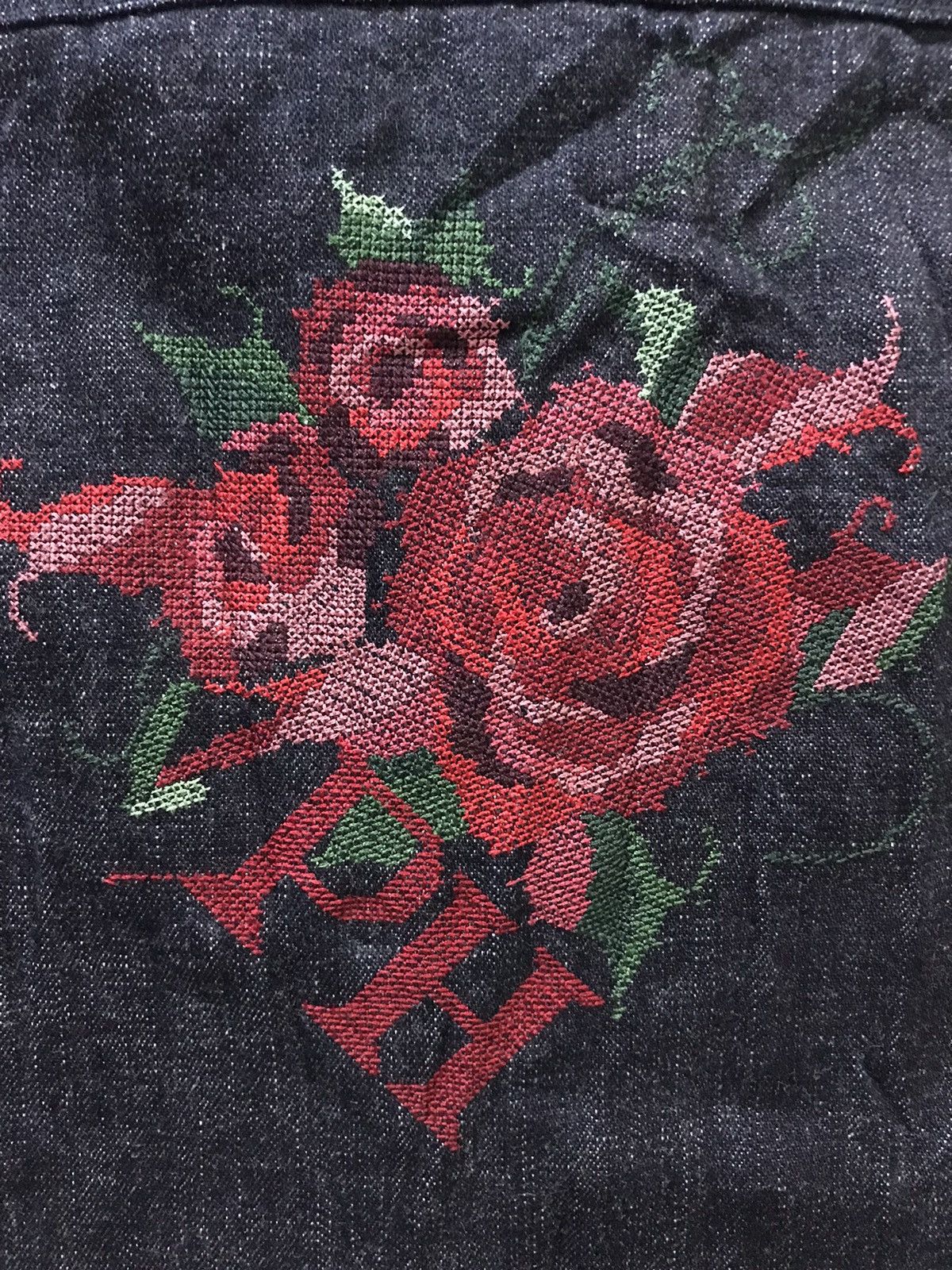 Designer × Karl Helmut × Pink House 💥DESIGNER💥Very Rare PINKHOUSE Rose Embroidery Trucker Jacket Size M / US 6-8 / IT 42-44 - 12 Thumbnail
