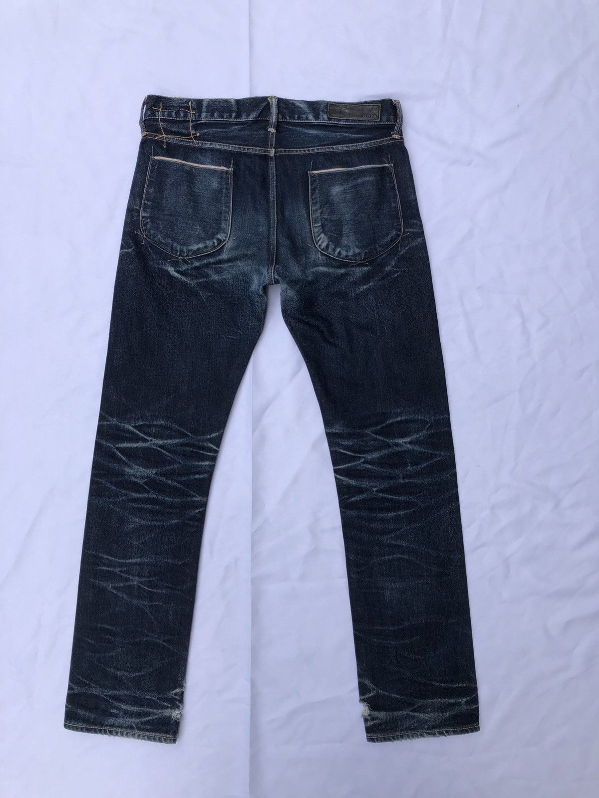 KURO Clawmark KURO Graphite Distress Indigo Denim Slim Jeans Size US 32 / EU 48 - 2 Thumbnail